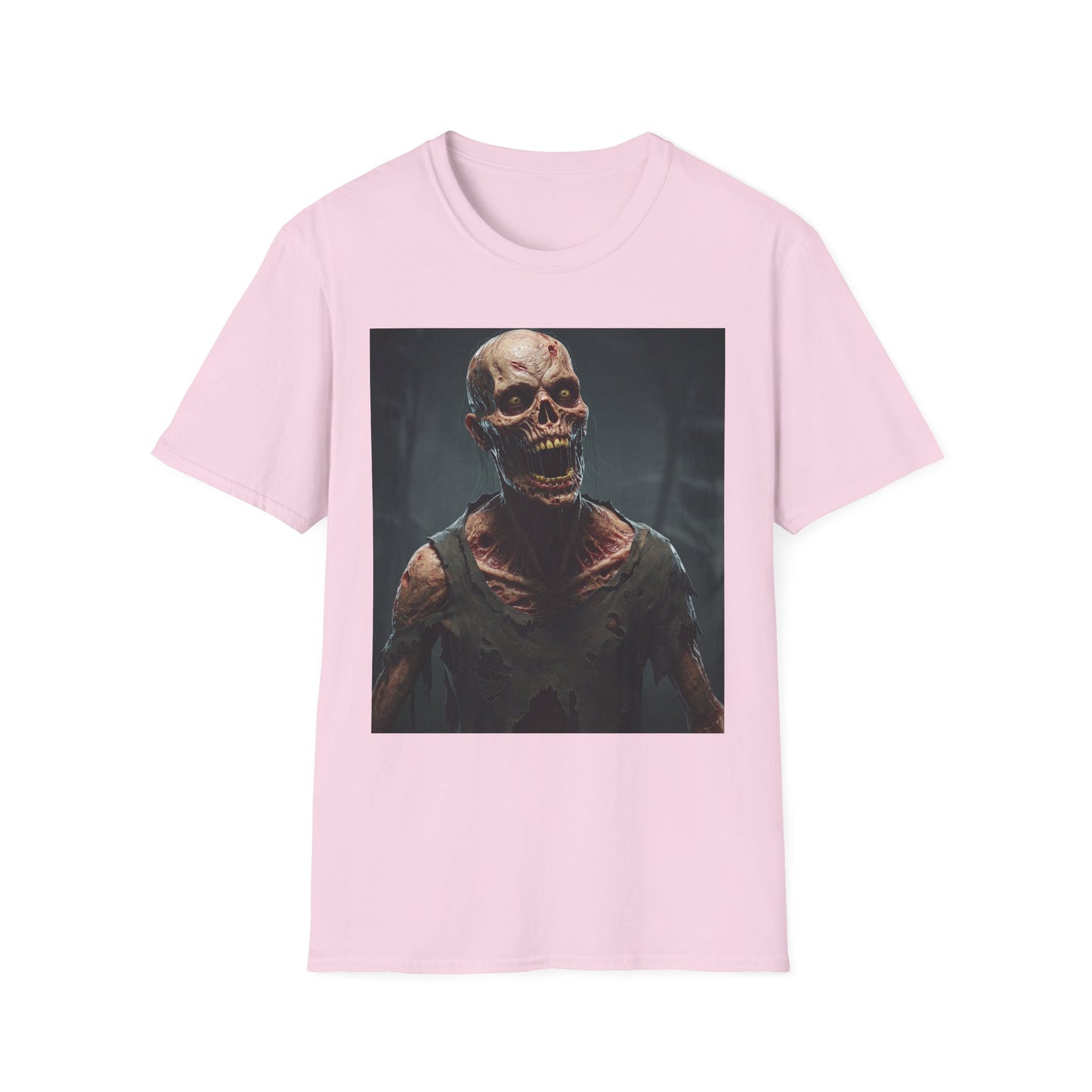 Apocalyptic Portrait Tee, bold, decaying zombie graphic