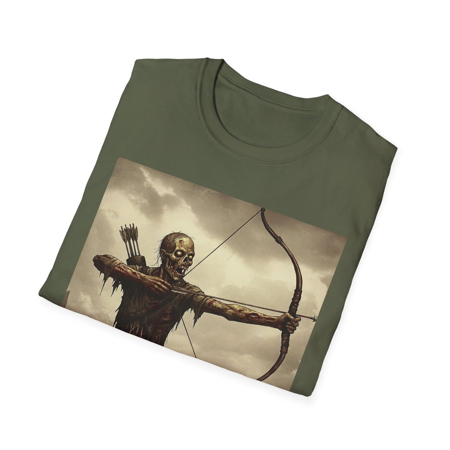 Apocalyptic Portrait Tee, bold, decaying zombie graphic