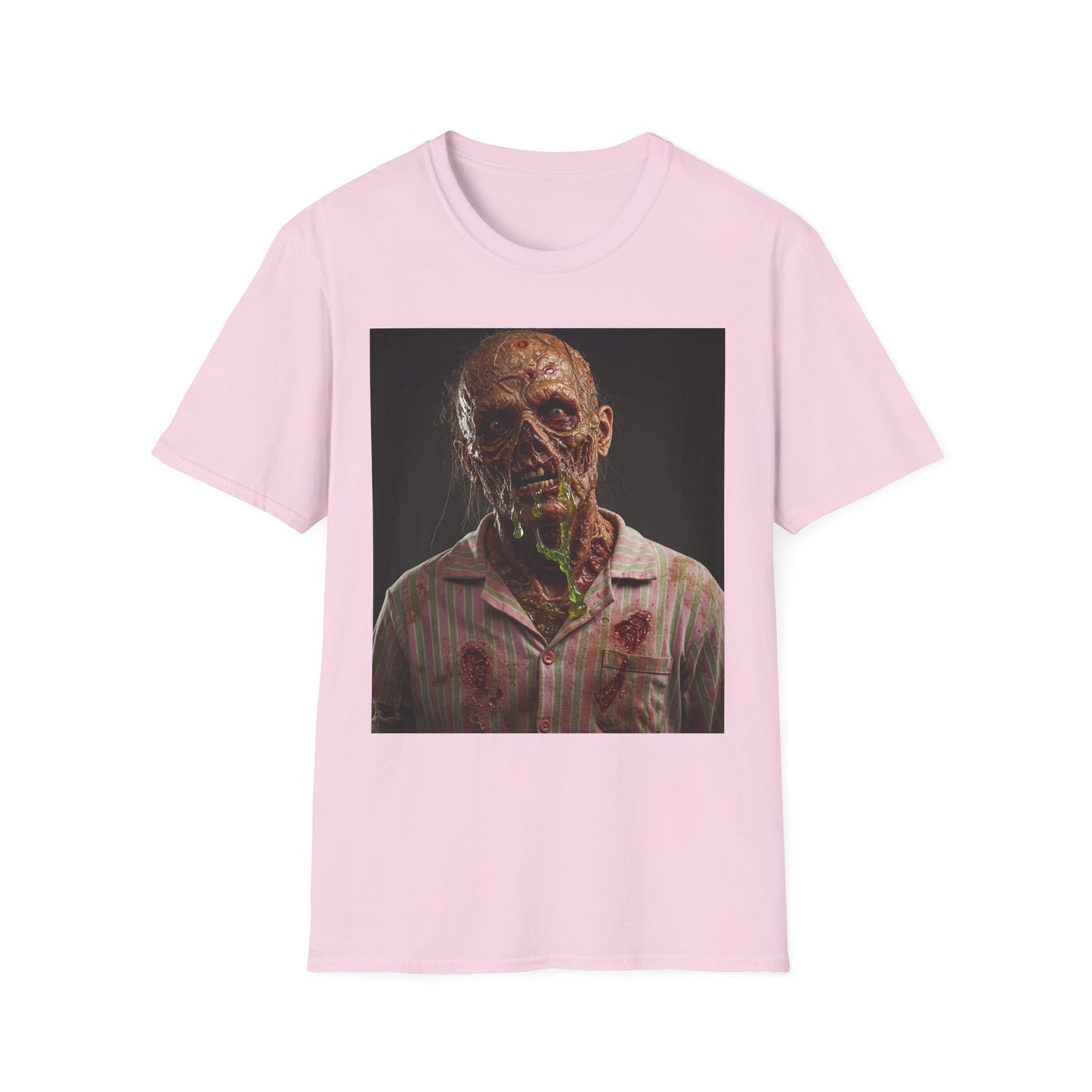 Horror-Inspired Unisex Softstyle T-Shirt - Zombie Graphic Tee