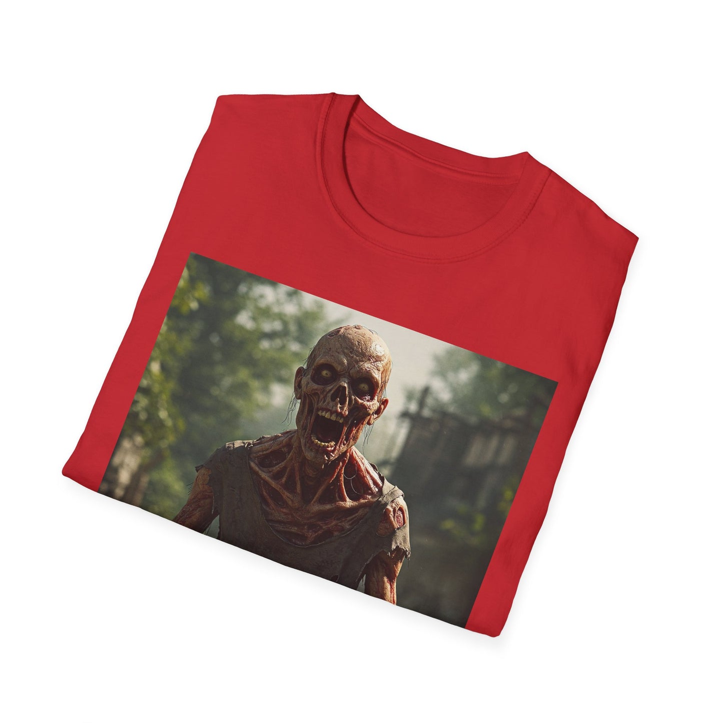 Zombie Graphic Unisex Softstyle T-Shirt - Casual Horror Apparel