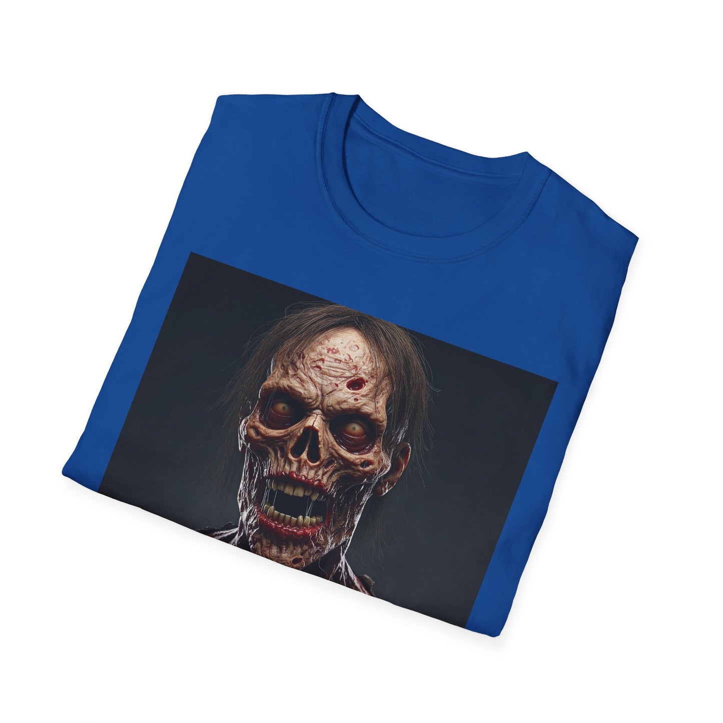 Terrifying Zombie Apocalyptic Portrait Tee, bold, decaying zombie graphic