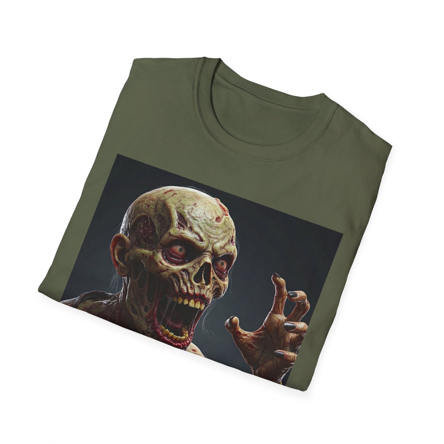 Apocalyptic Portrait Tee, bold, decaying zombie graphic