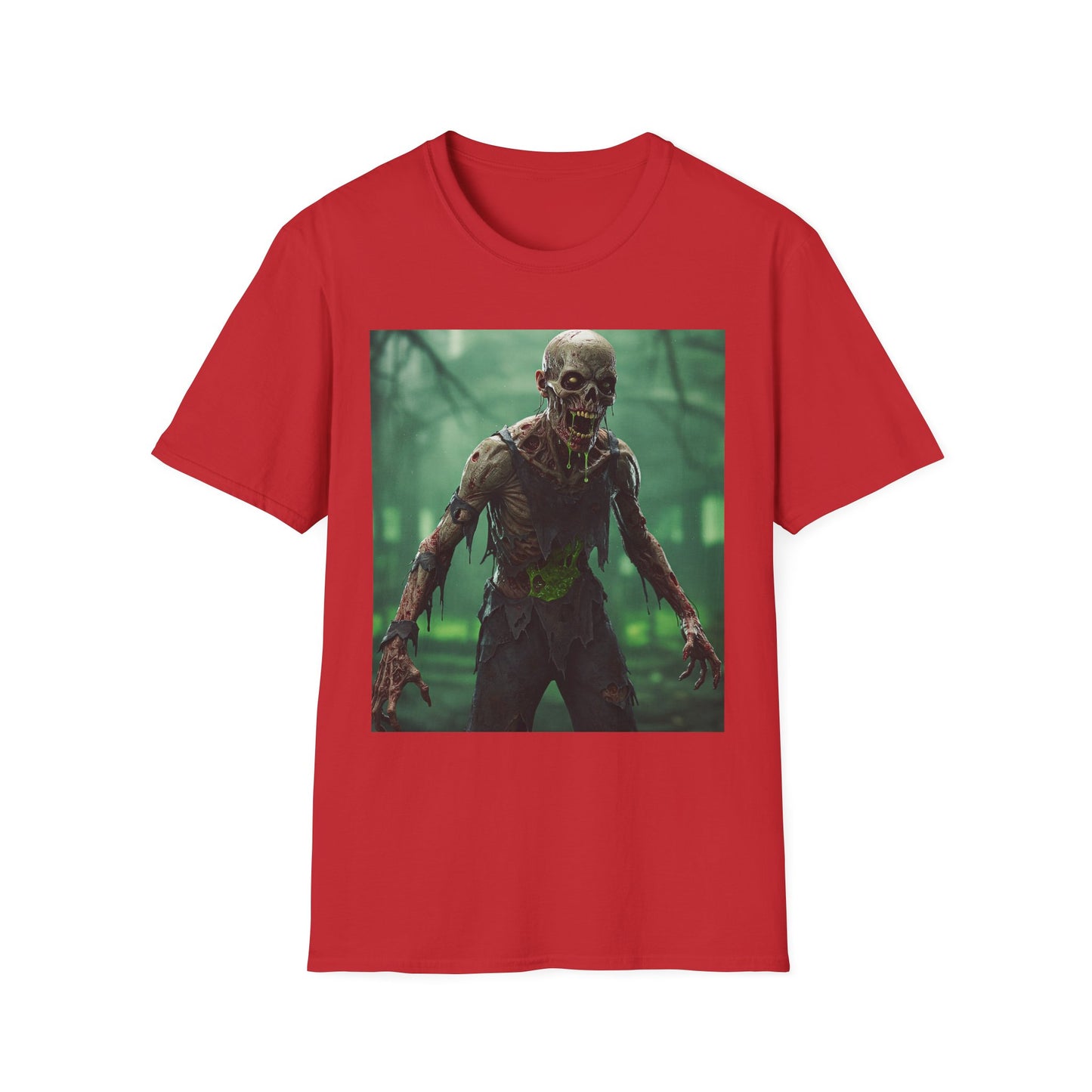 Apocalyptic Portrait Tee, bold, decaying zombie graphic