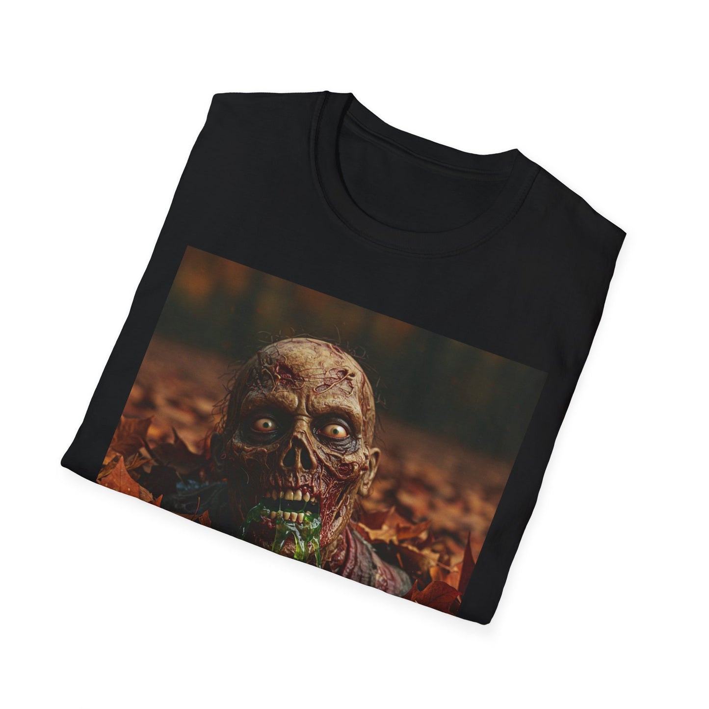 Apocalyptic Portrait Tee, bold, decaying zombie graphic