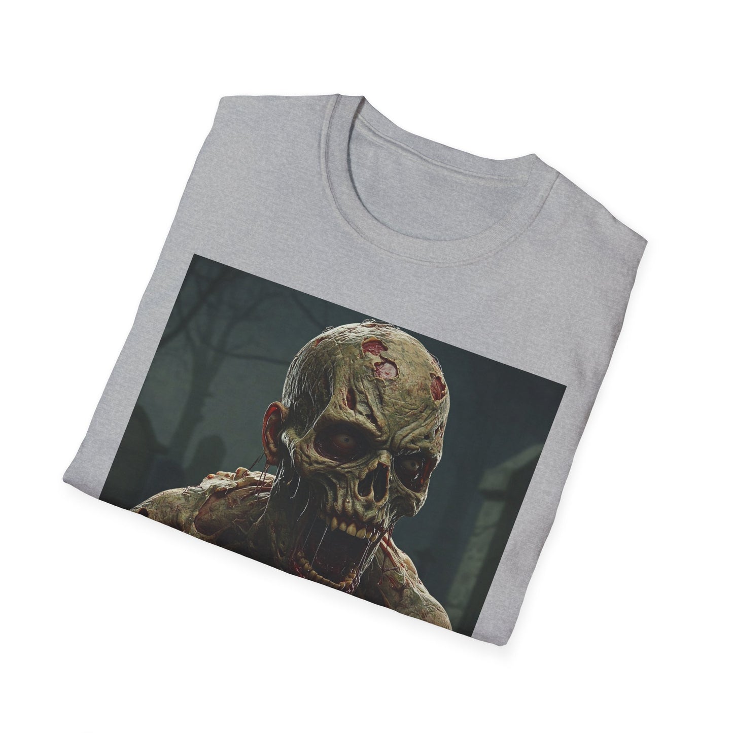 Apocalyptic Portrait Tee, bold, decaying zombie graphic