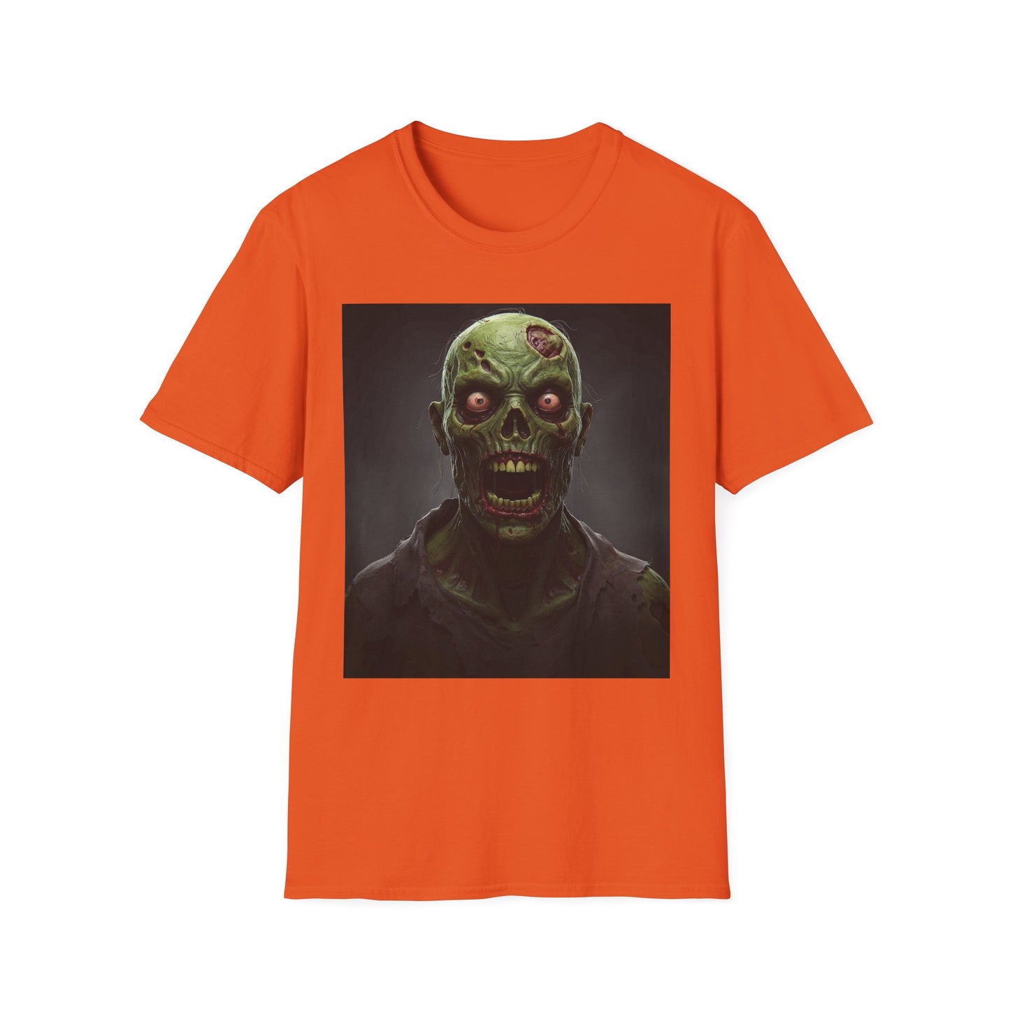 Apocalyptic Portrait Tee, bold, decaying zombie graphic