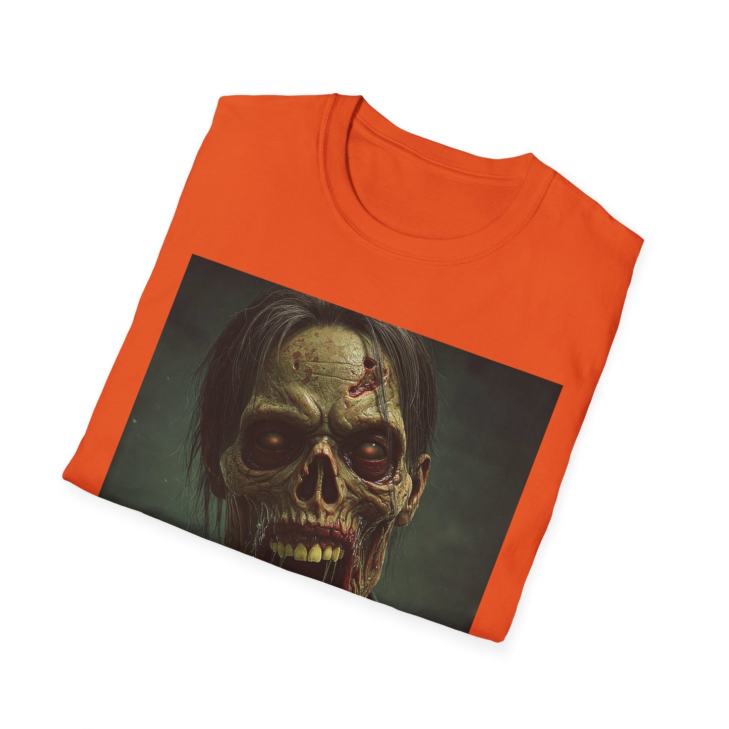 Apocalyptic Portrait Tee, bold, decaying zombie graphic