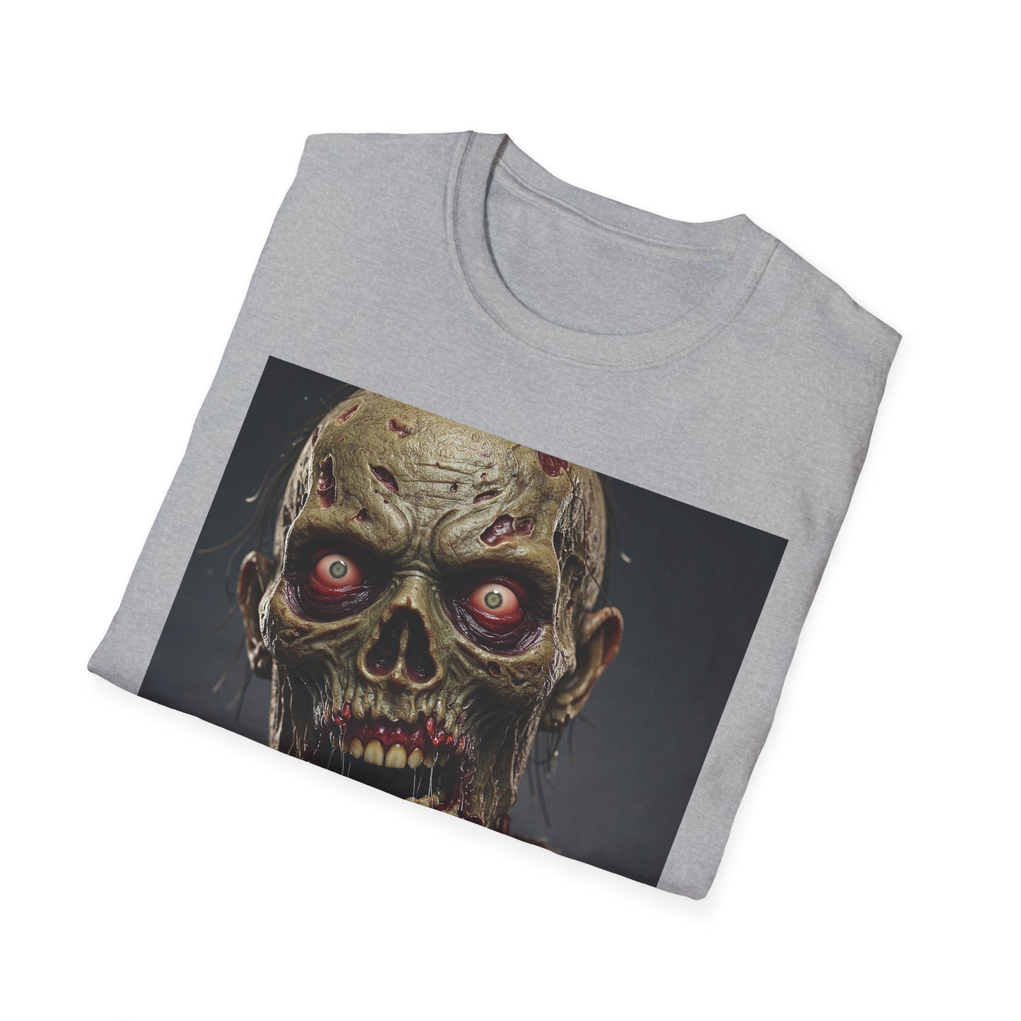 Apocalyptic Portrait Tee, bold, decaying zombie graphic