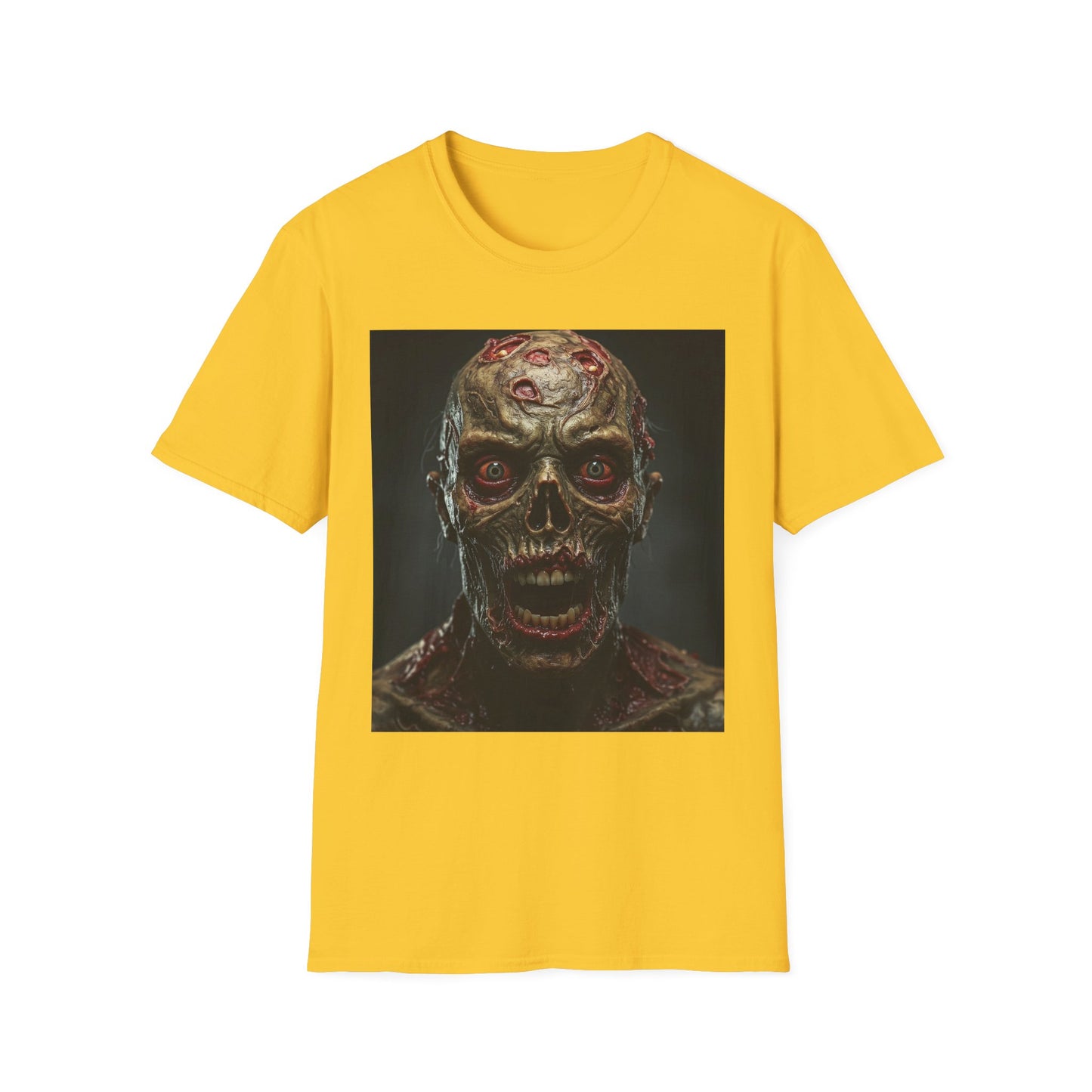 Apocalyptic Portrait Tee, bold, decaying zombie graphic