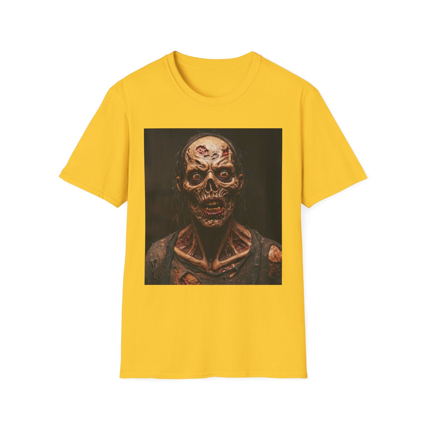 Apocalyptic Portrait Tee, bold, decaying zombie graphic