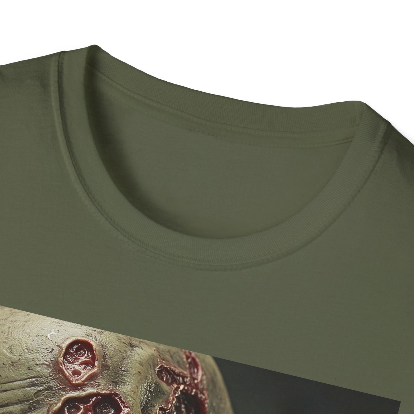 Apocalyptic Portrait Tee, bold, decaying zombie graphic