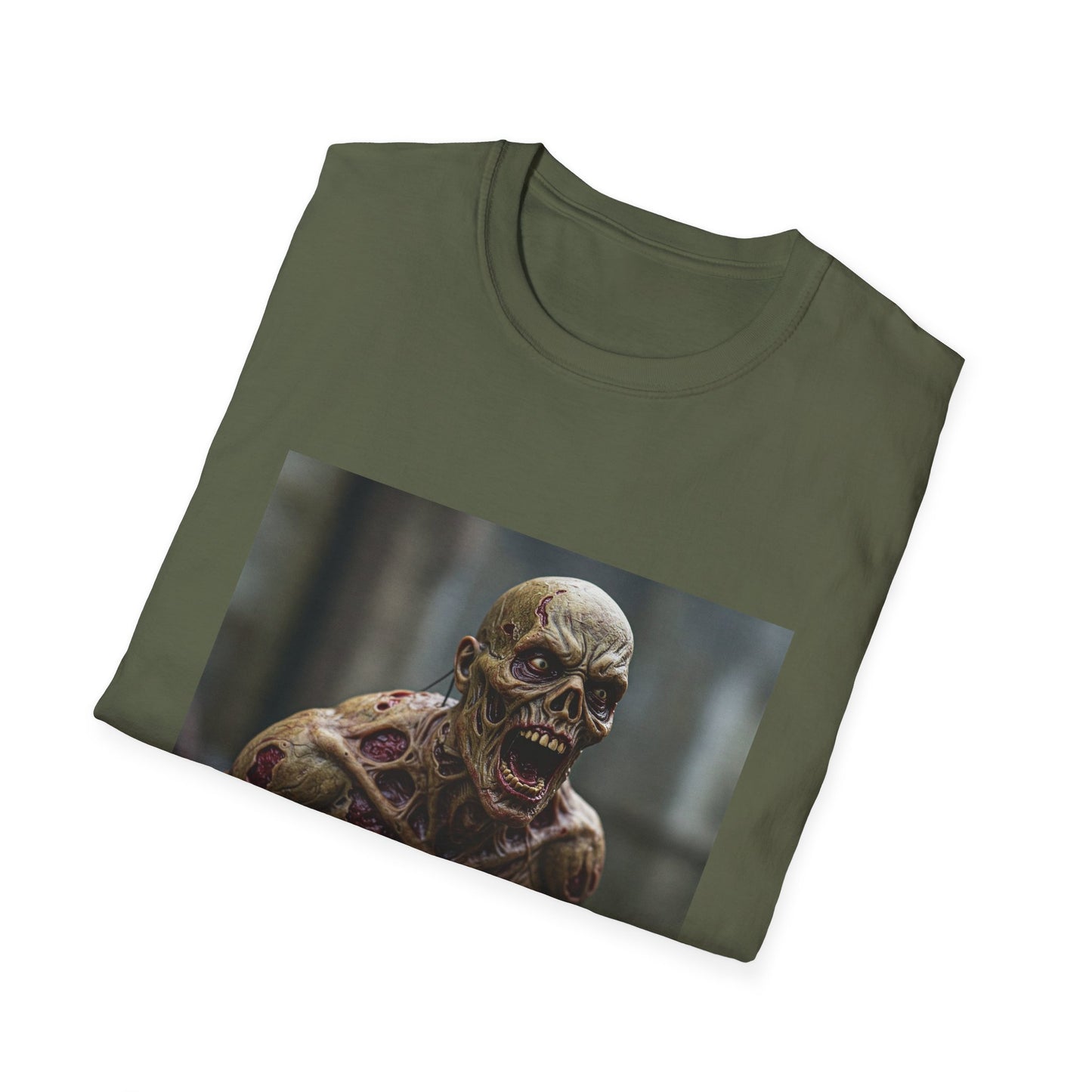 Apocalyptic Portrait Tee, bold, decaying zombie graphic