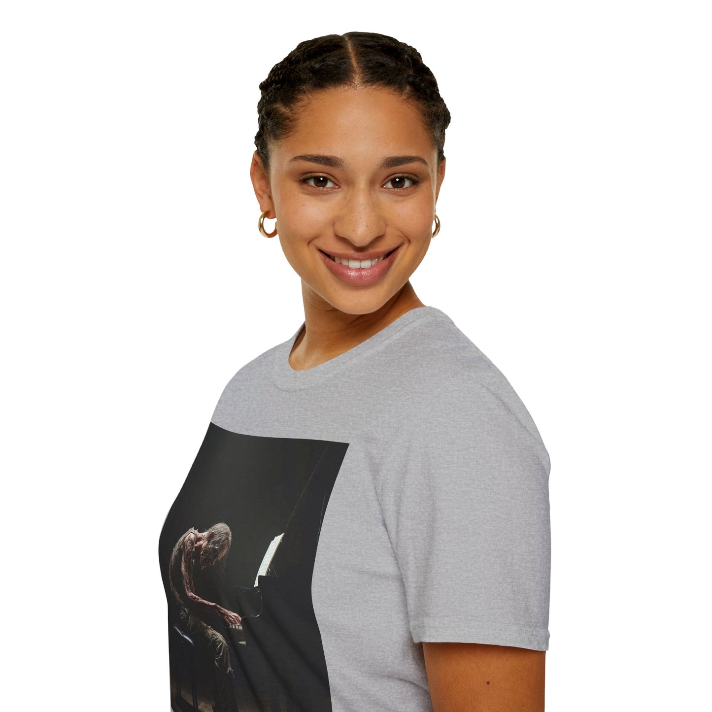 Soulful Pianist Unisex Softstyle T-Shirt - Perfect for Music Lovers