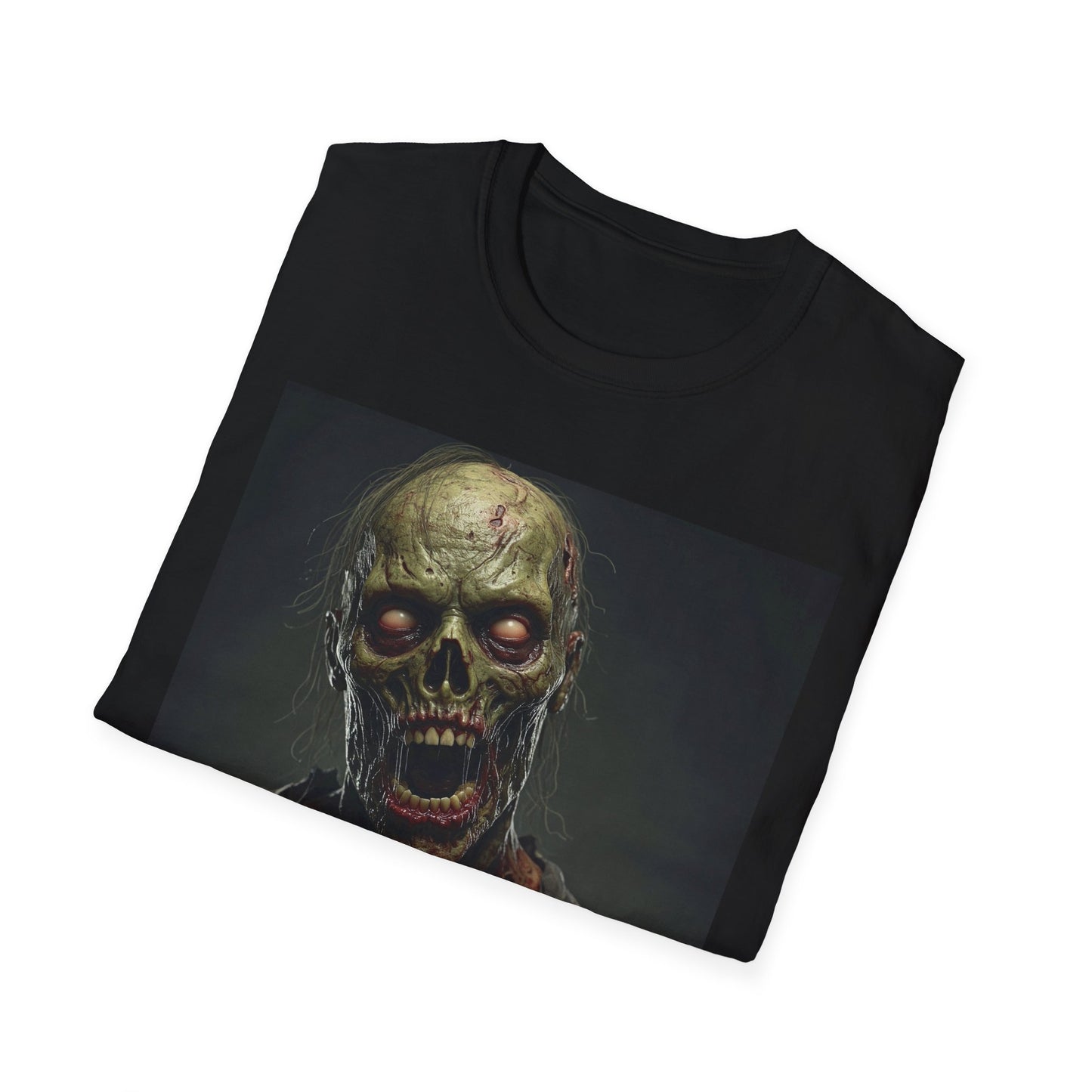 Apocalyptic Portrait Tee, bold, decaying zombie graphic