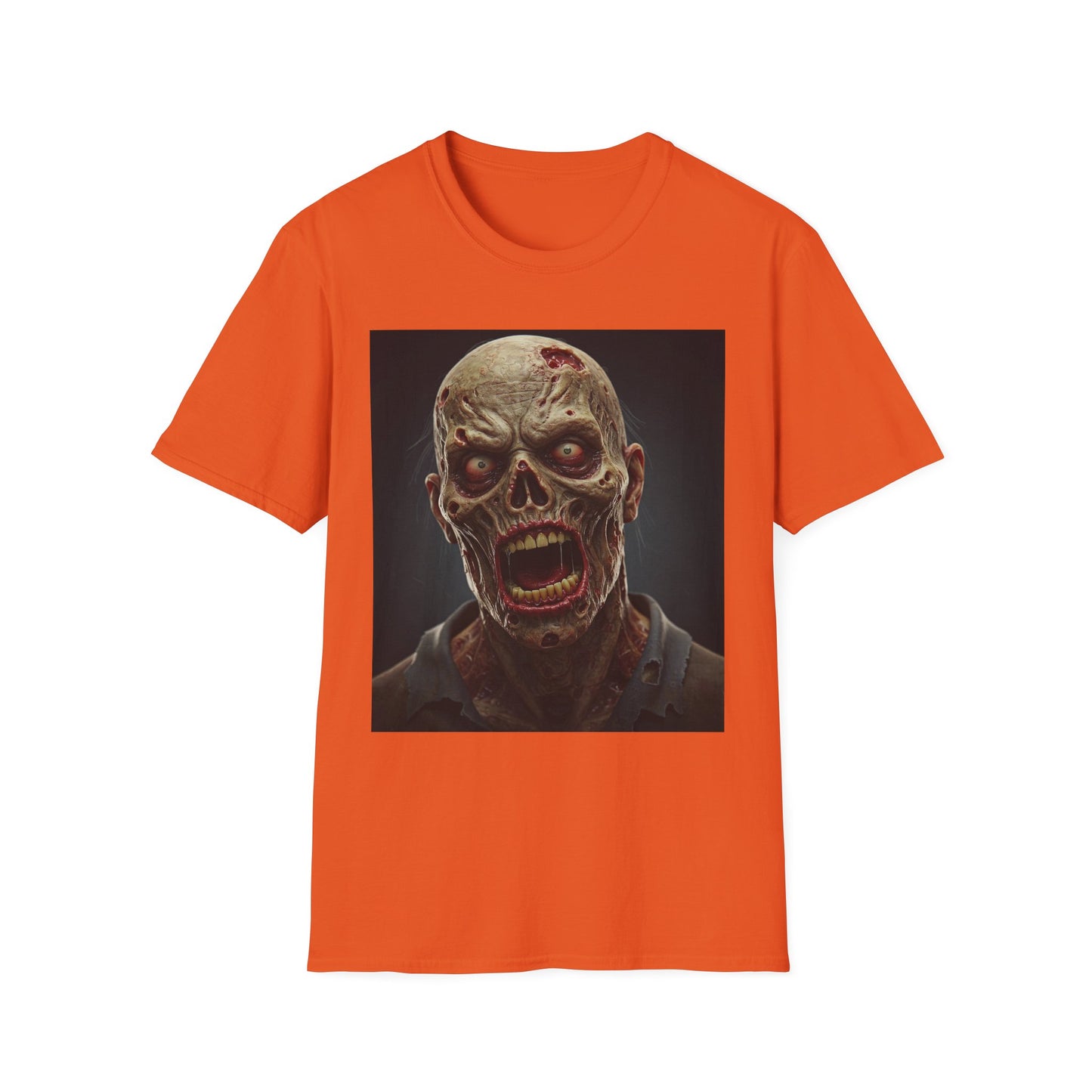 Apocalyptic Portrait Tee, bold, decaying zombie graphic