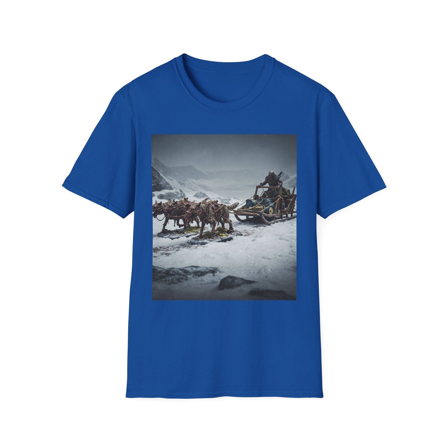 Adventure Awaits Unisex Softstyle T-Shirt - Mountain Trekking Design