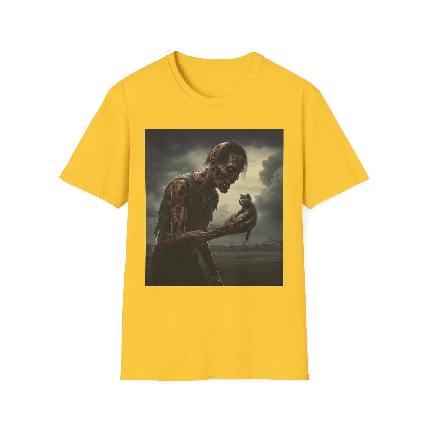 Apocalyptic Portrait Tee, bold, decaying zombie graphic