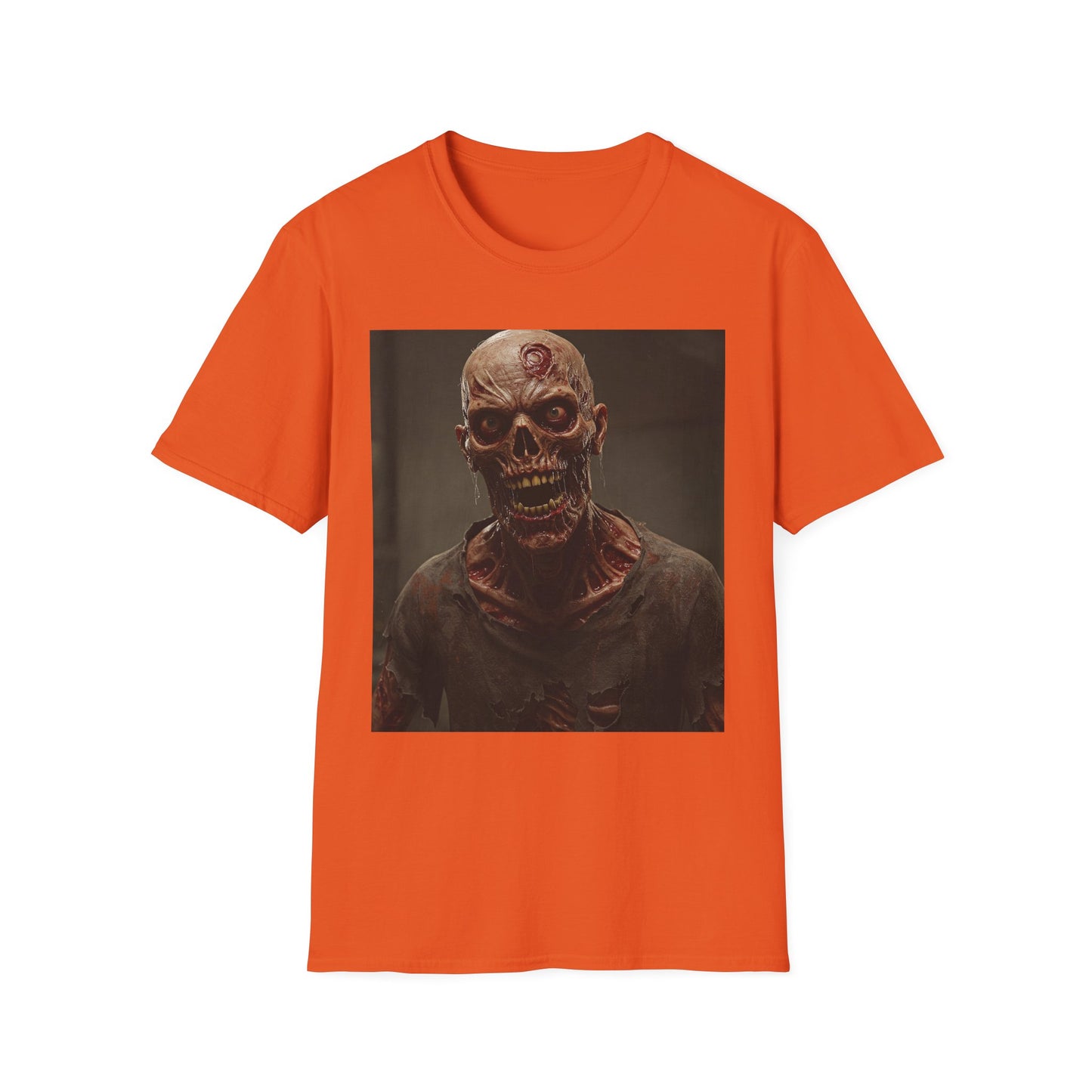 Apocalyptic Portrait Tee, bold, decaying zombie graphic