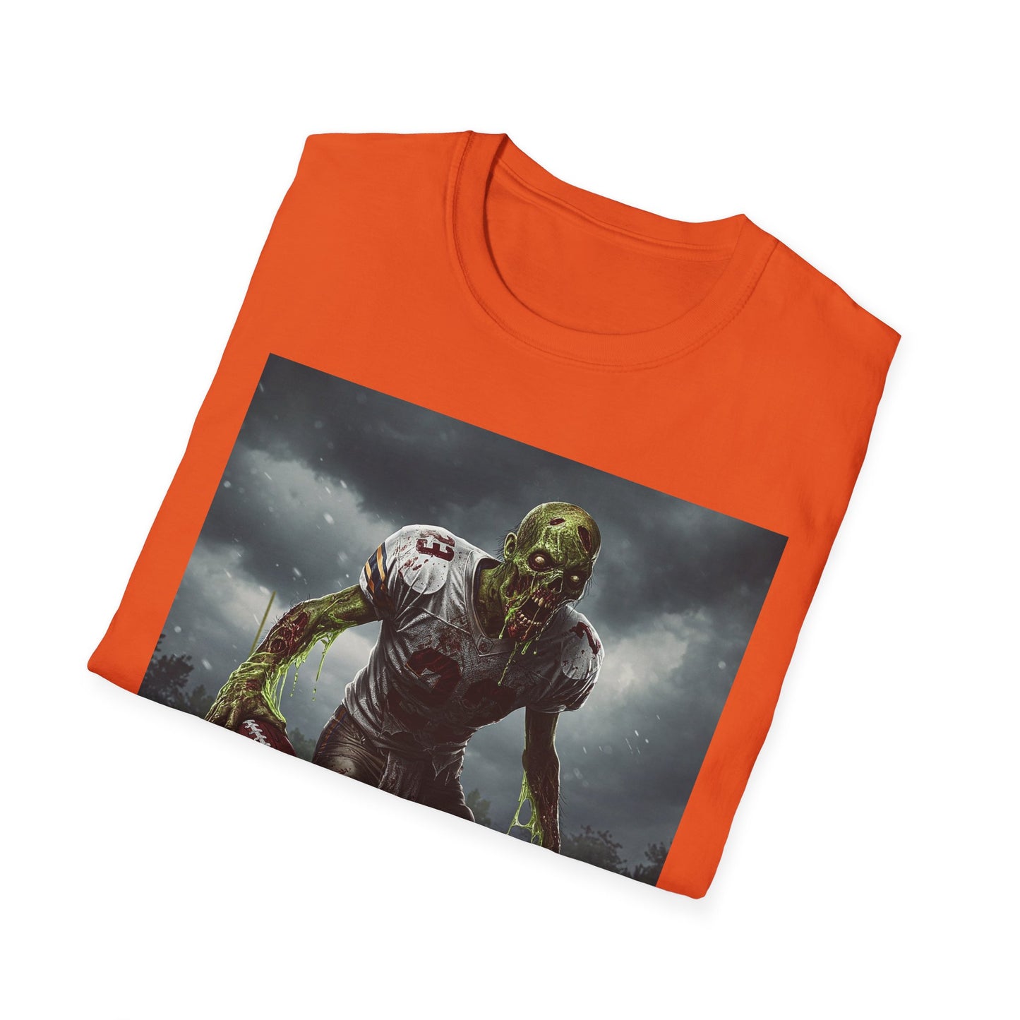 Zombie Football Graphic T-Shirt for Horror Fans