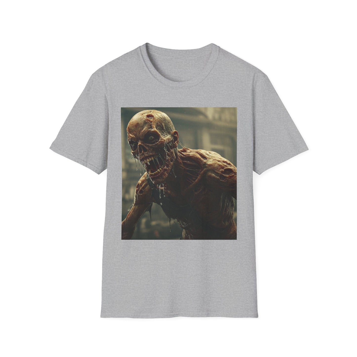 Unisex Softstyle Zombie Graphic T-Shirt - Spooky Halloween Tee