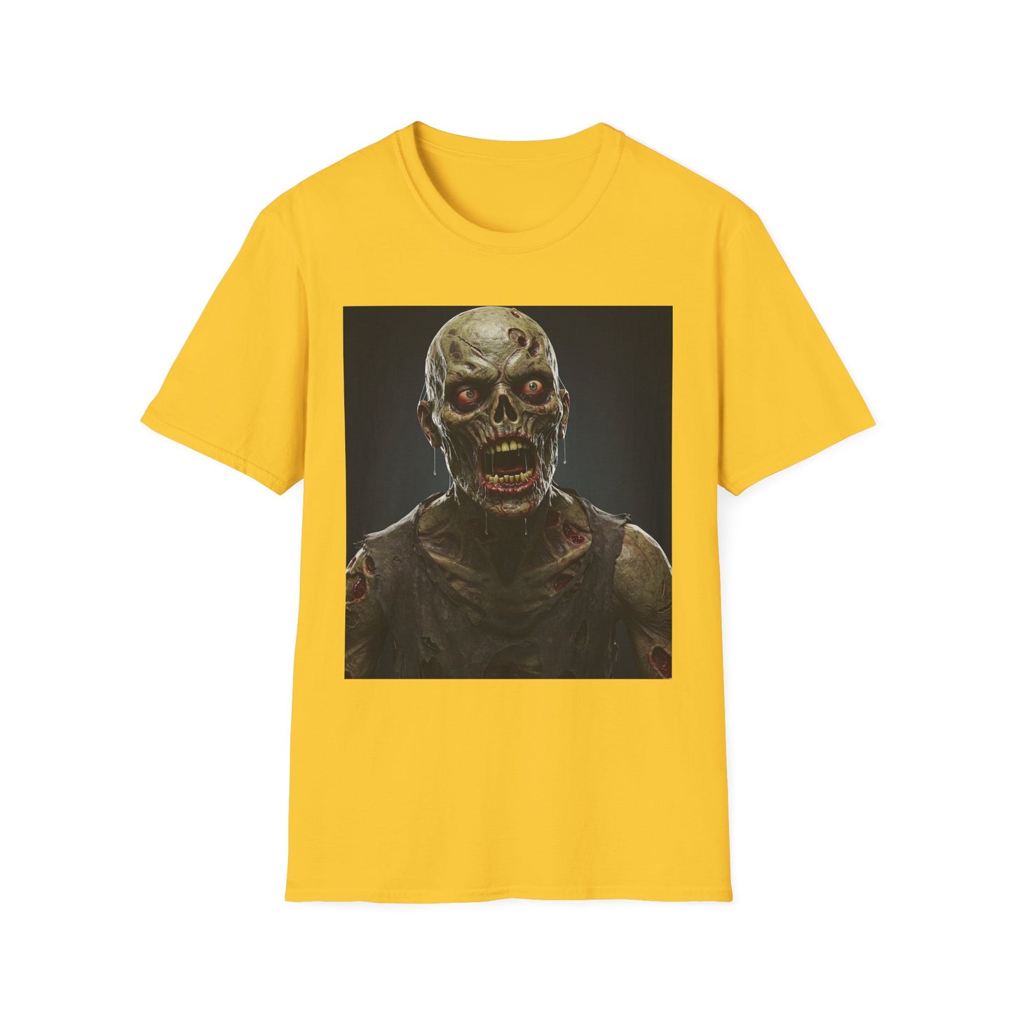 Apocalyptic Portrait Tee, bold, decaying zombie graphic Halloween & Horror Fans