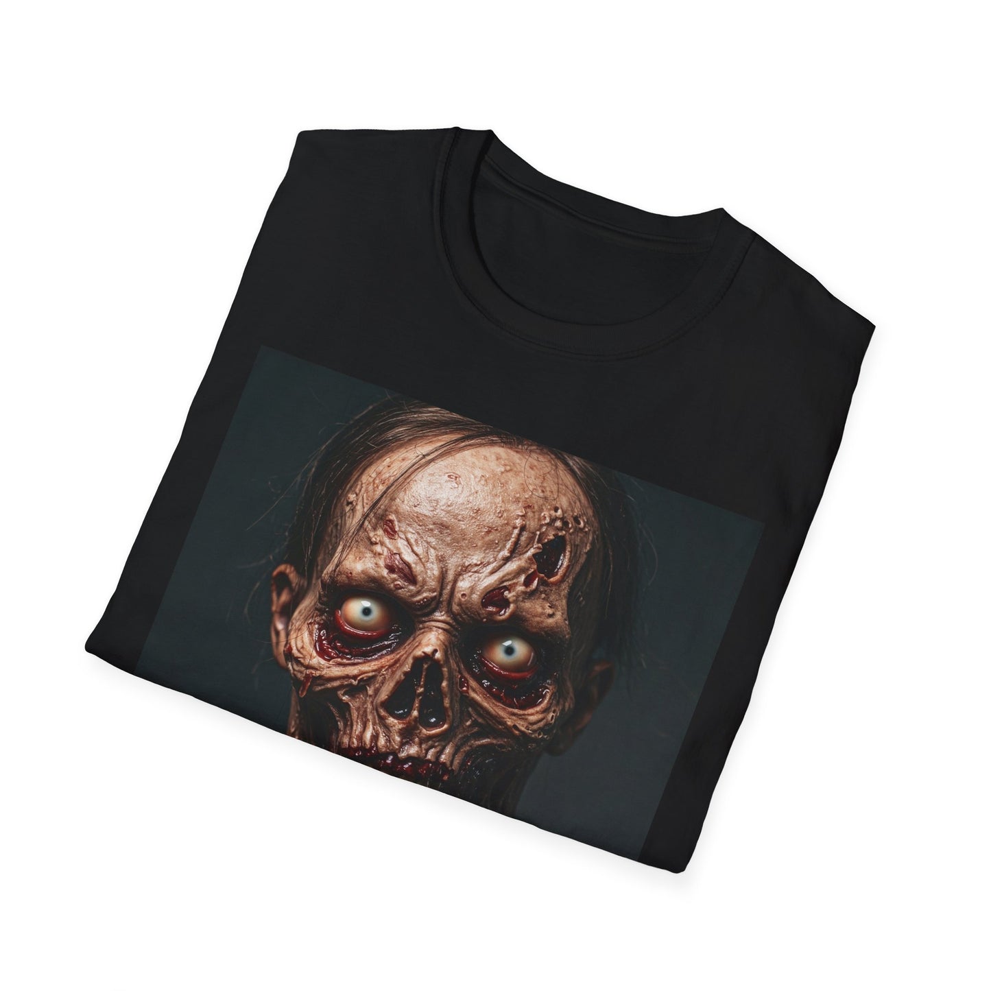 Apocalyptic Portrait Tee, bold, decaying zombie graphic