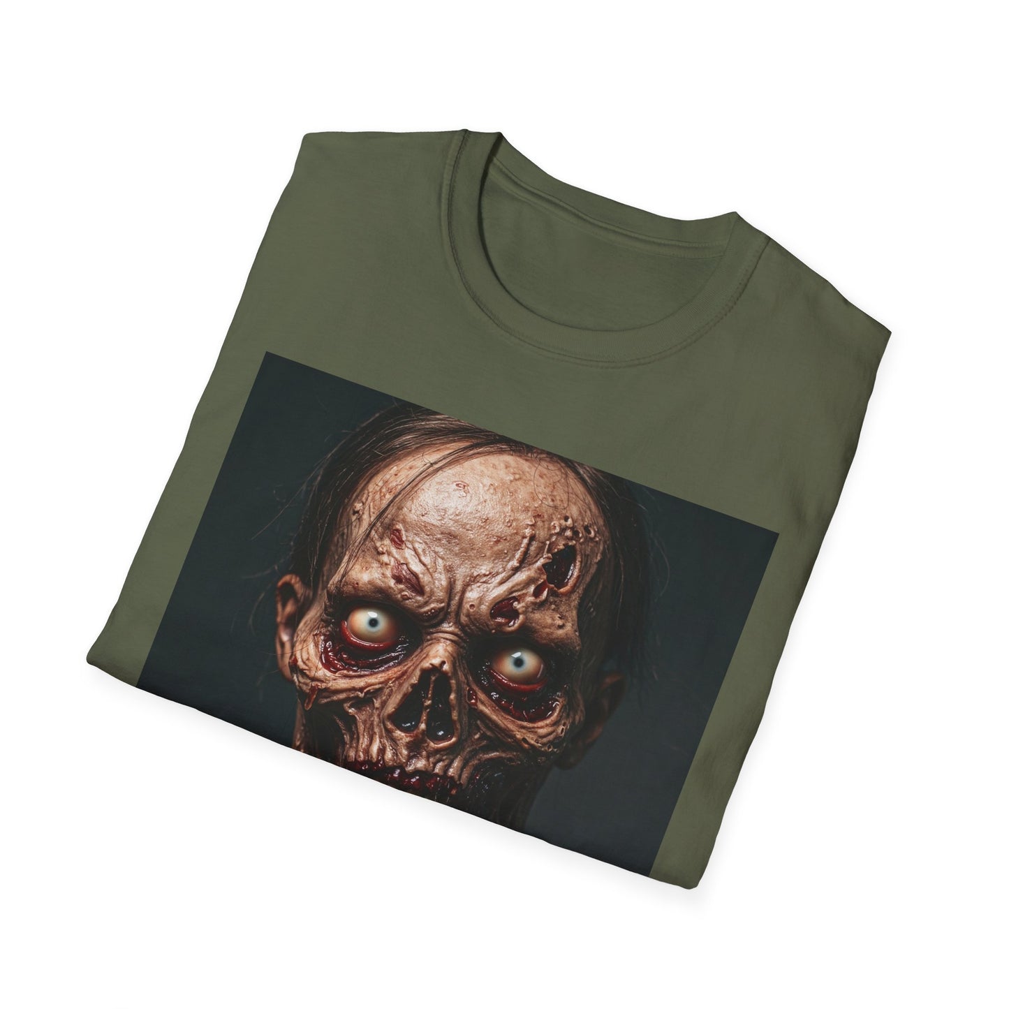 Apocalyptic Portrait Tee, bold, decaying zombie graphic