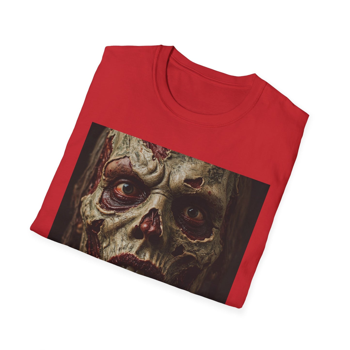 Spooky Zombie Unisex Softstyle T-Shirt - Perfect for Halloween & Horror Fans