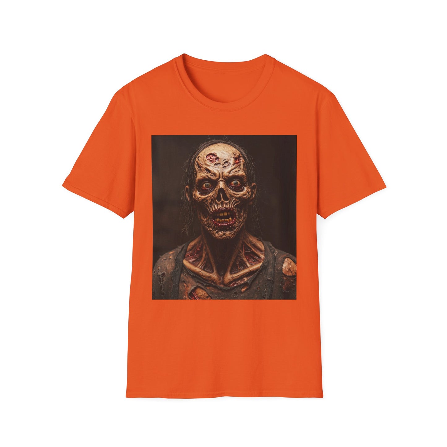 Apocalyptic Portrait Tee, bold, decaying zombie graphic