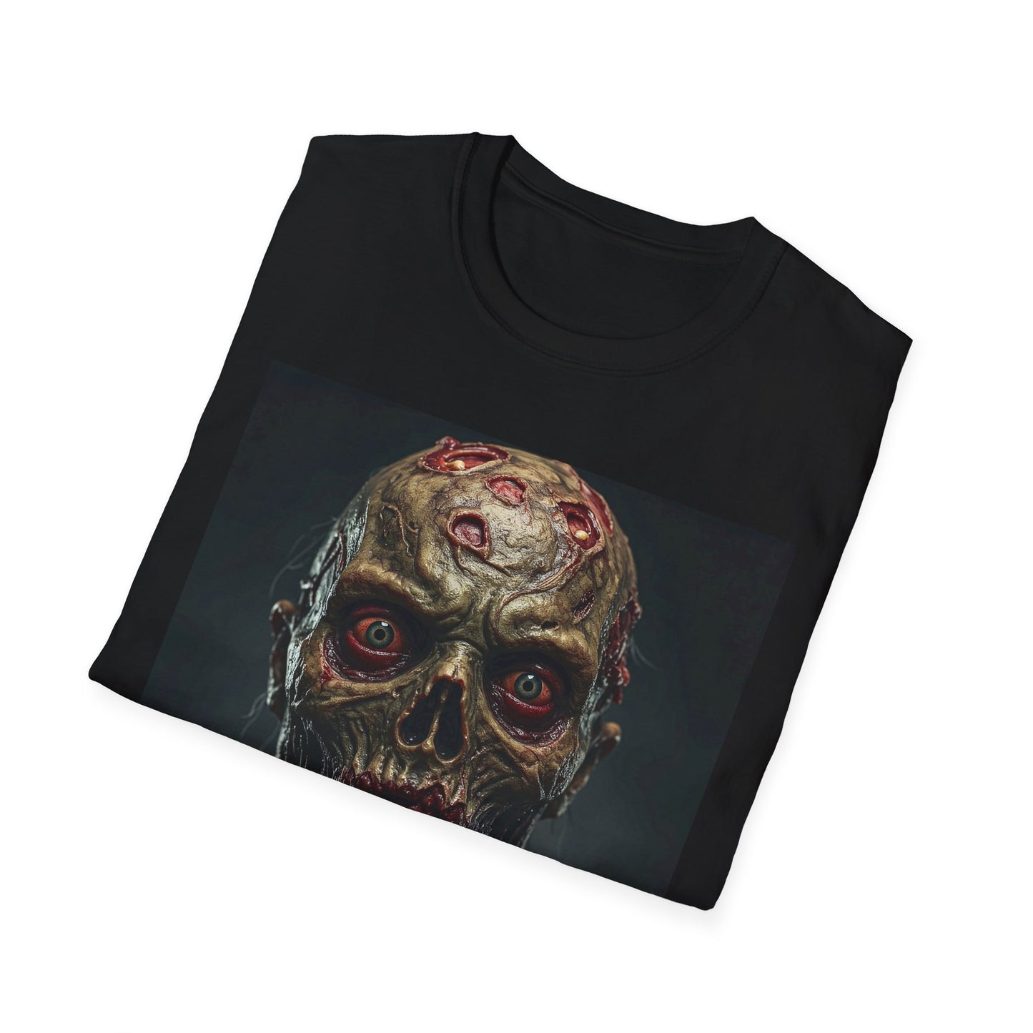 Apocalyptic Portrait Tee, bold, decaying zombie graphic