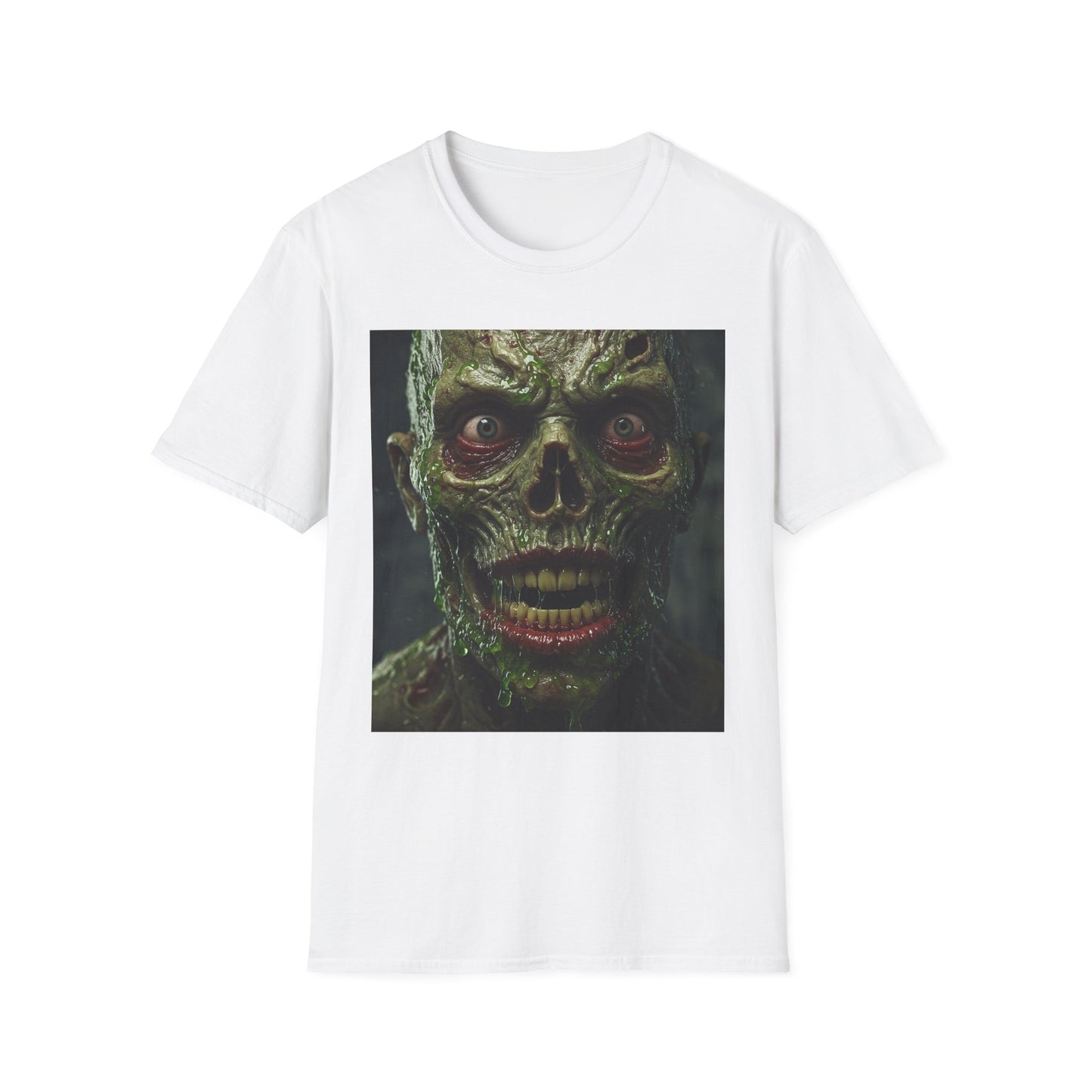 Apocalyptic Portrait Tee, bold, decaying zombie graphic