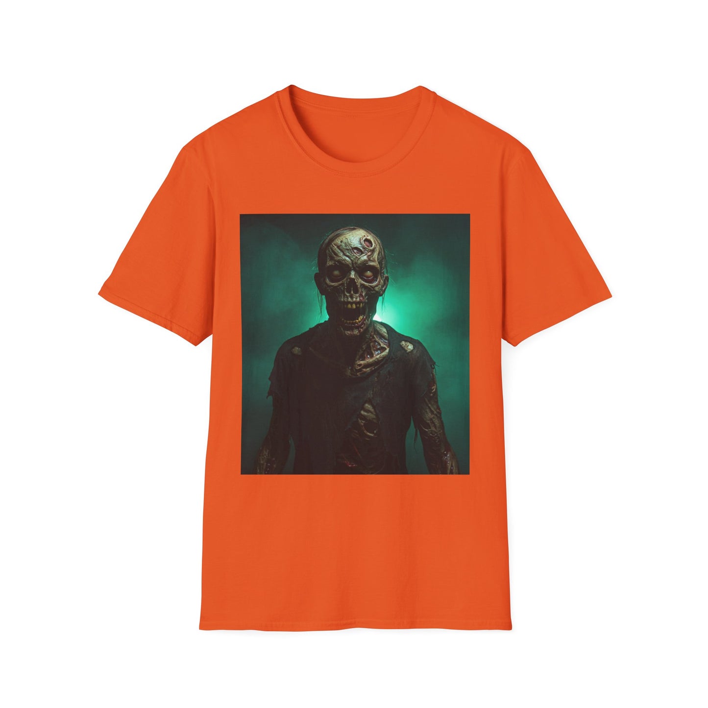 Apocalyptic Portrait Tee, bold, decaying zombie graphic