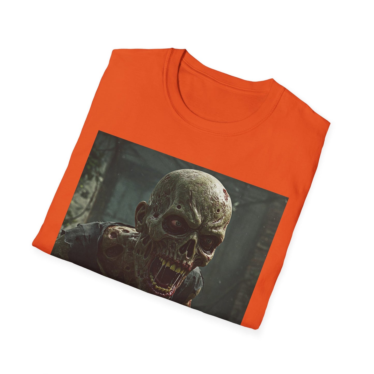 Zombie Graphic Unisex Softstyle T-Shirt | Horror Apparel for Halloween & Everyday Wear