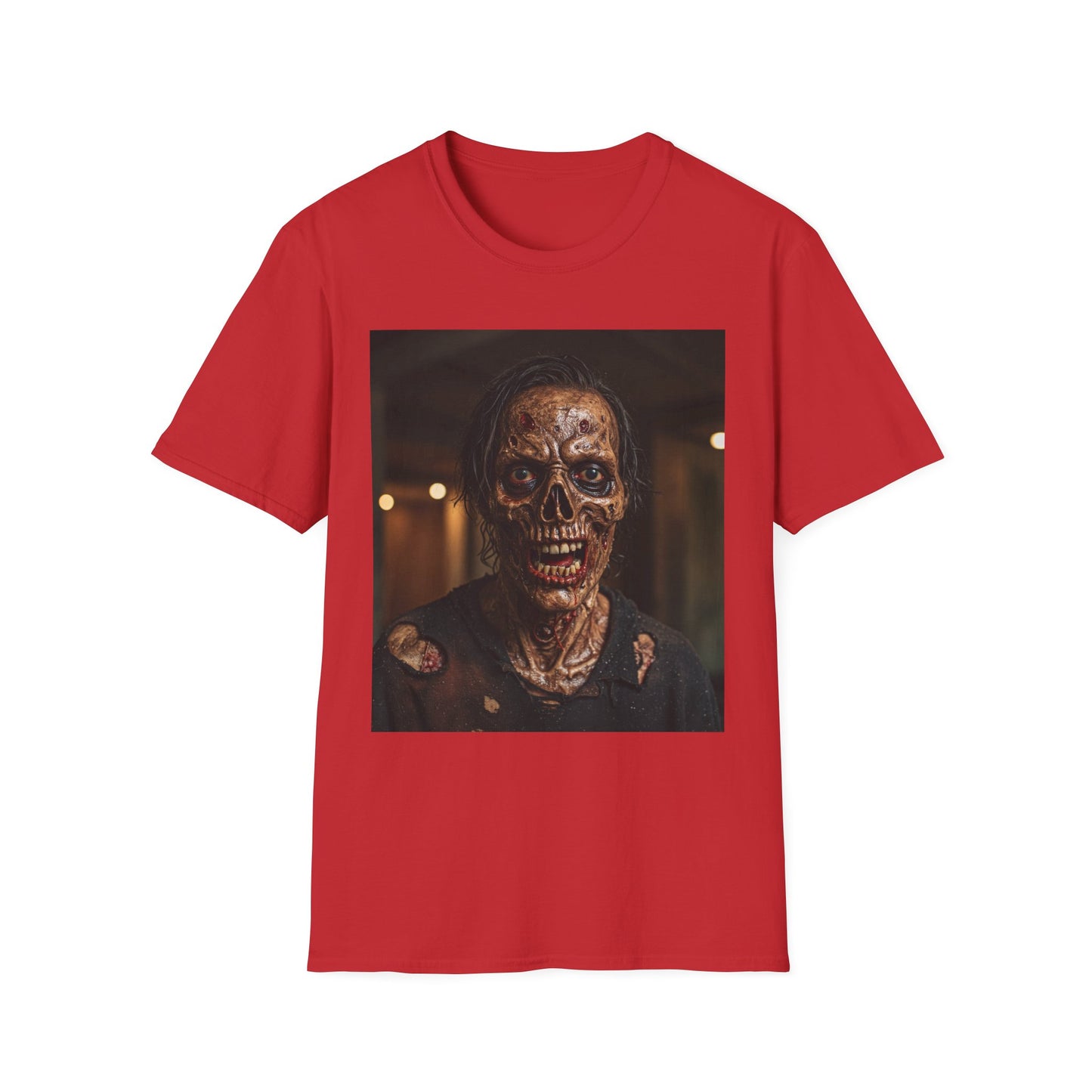 Apocalyptic Portrait Tee, bold, decaying zombie graphic