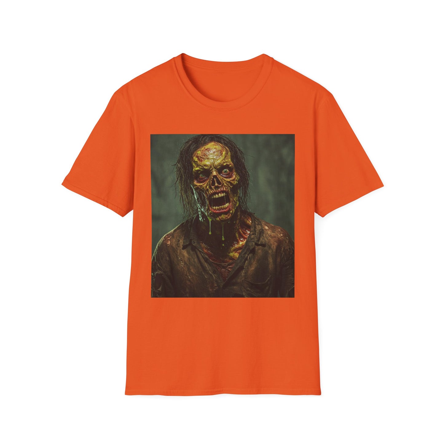 Apocalyptic Portrait Tee, bold, decaying zombie graphic