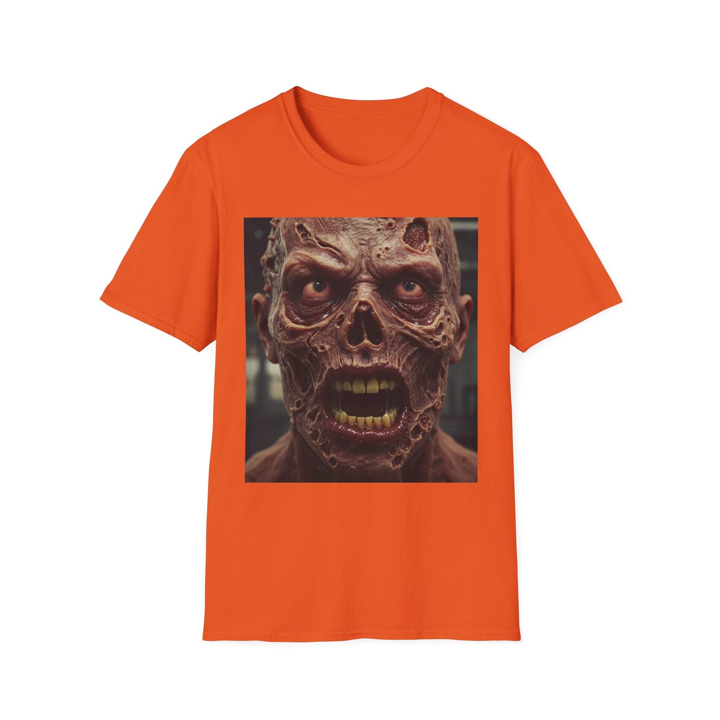 Apocalyptic Portrait Tee, bold, decaying zombie graphic