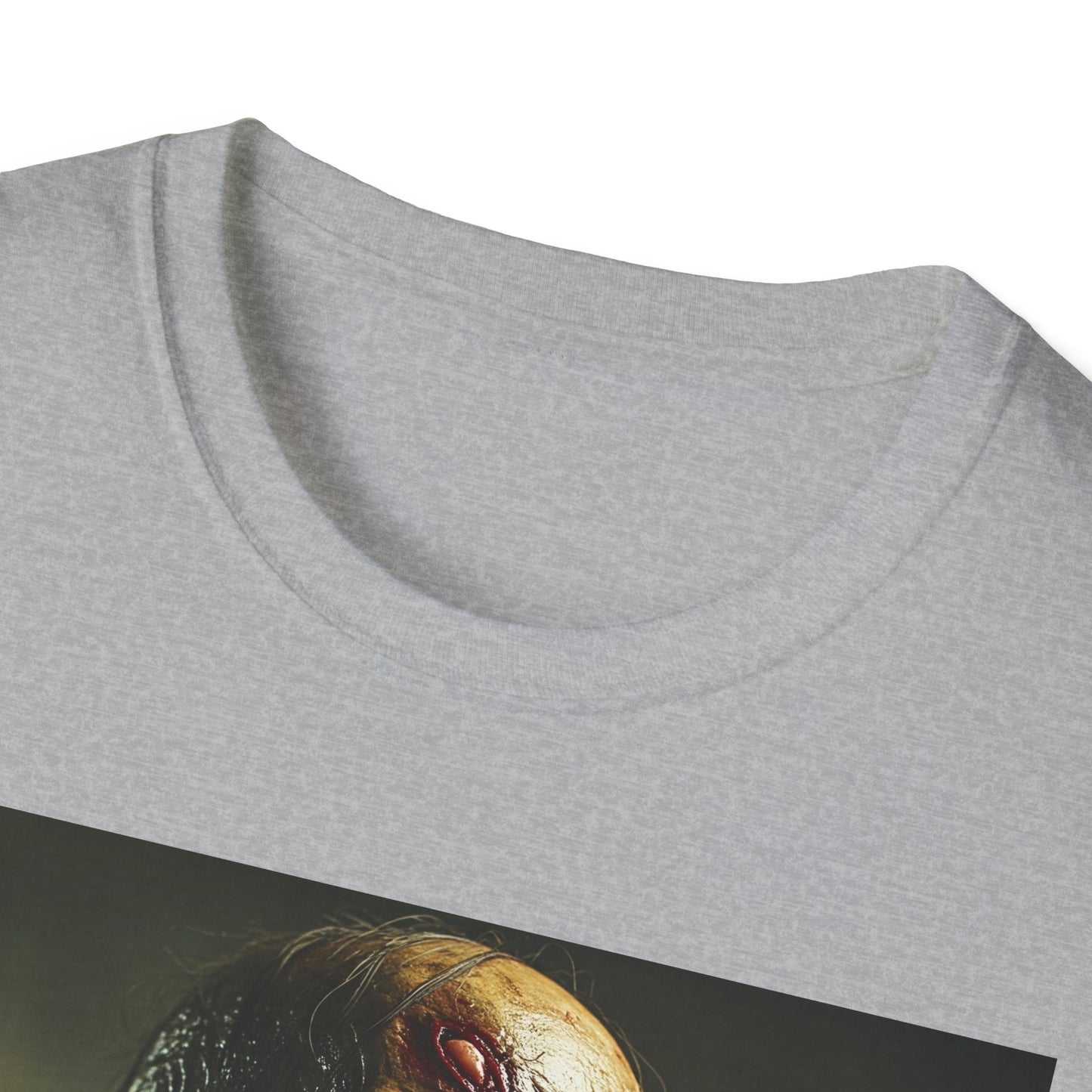 Apocalyptic Portrait Tee, bold, decaying zombie graphic