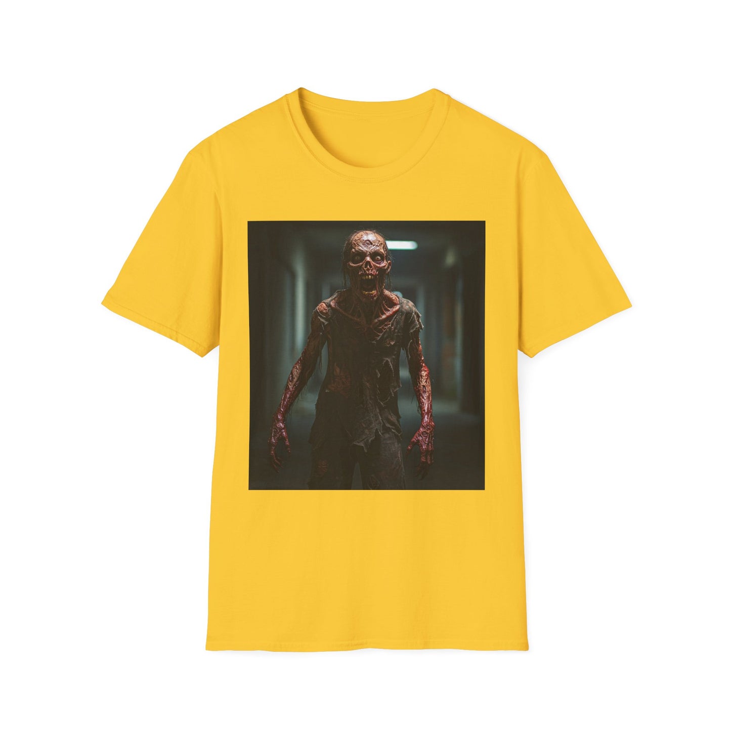 Apocalyptic Portrait Tee, bold, decaying zombie graphic