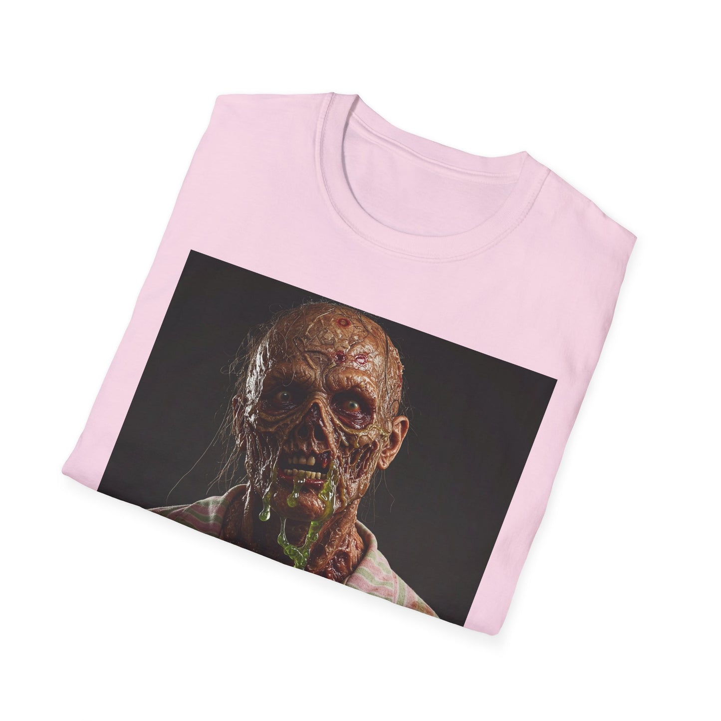 Horror-Inspired Unisex Softstyle T-Shirt - Zombie Graphic Tee