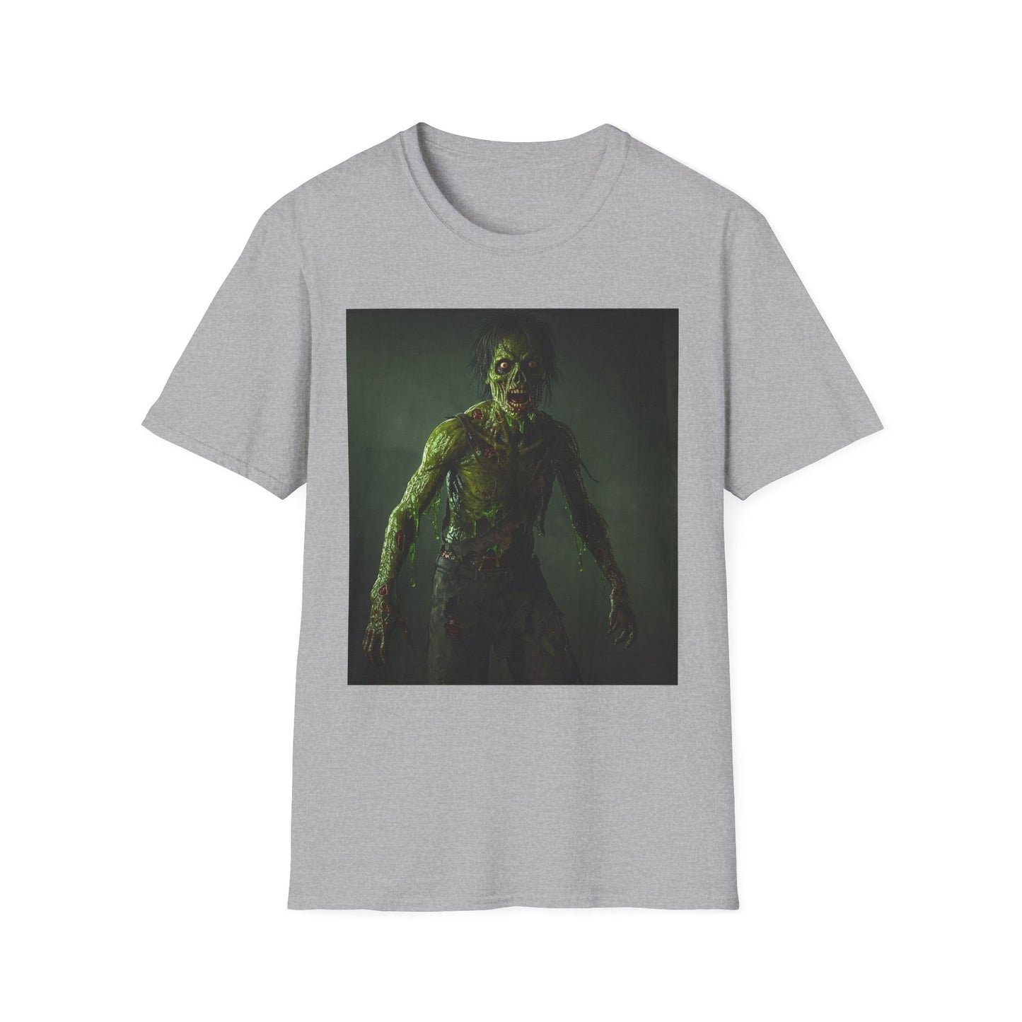 Apocalyptic Portrait Tee, bold, decaying zombie graphic