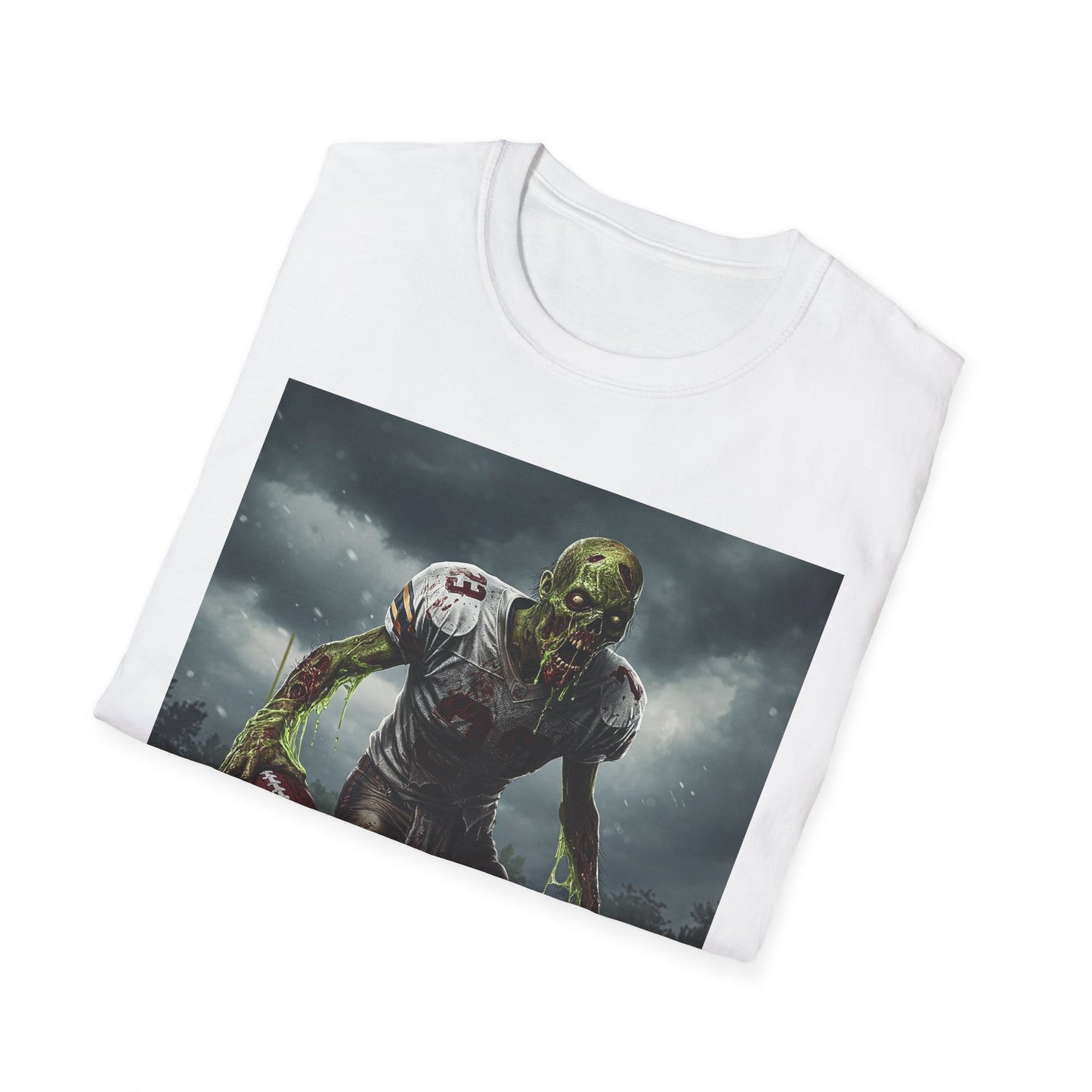 Zombie Football Graphic T-Shirt for Horror Fans