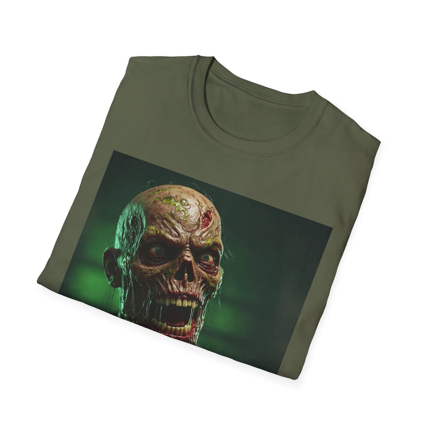 Apocalyptic Portrait Tee, bold, decaying zombie graphic