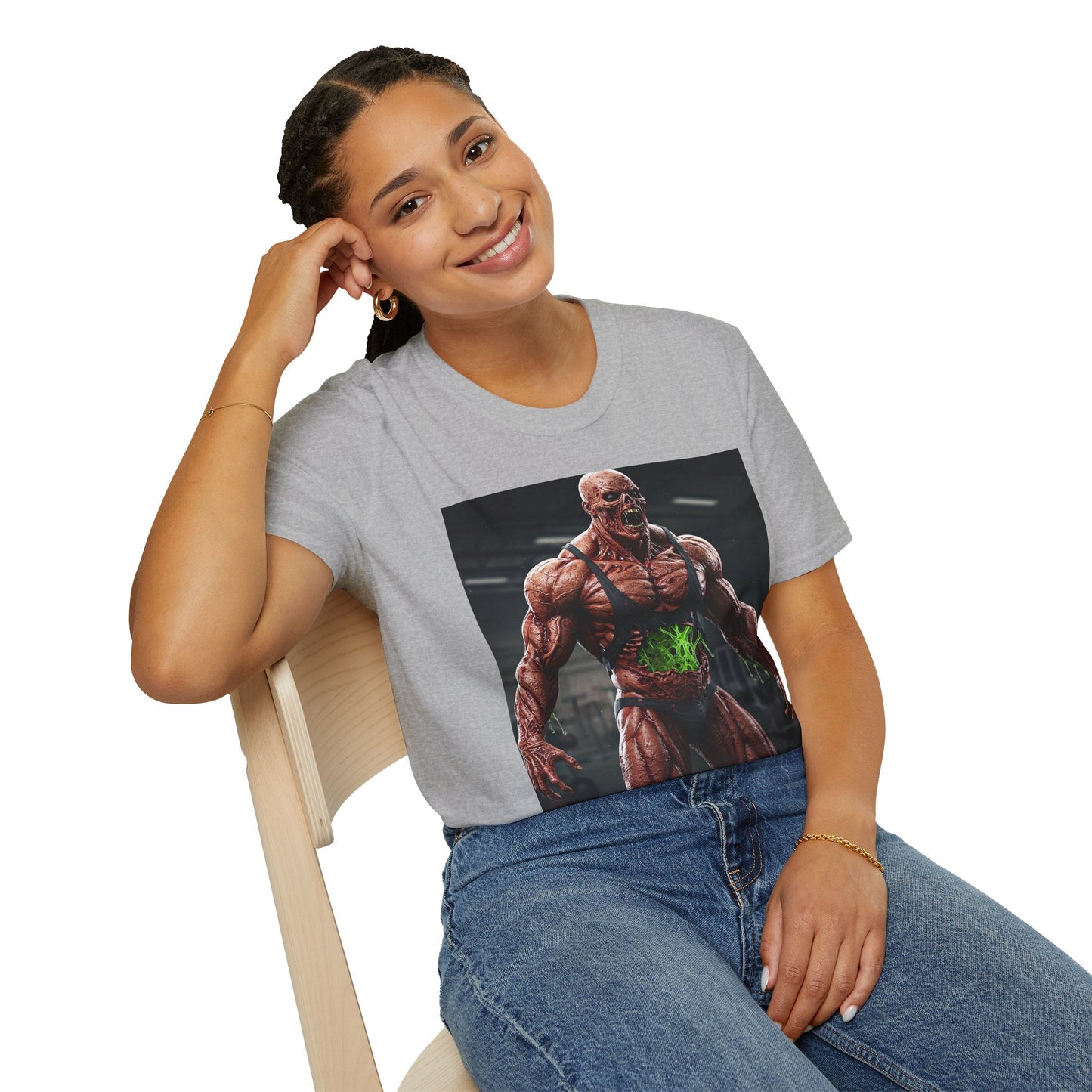 Muscle Graphic Unisex Softstyle T-Shirt - Ideal for Gym Lovers