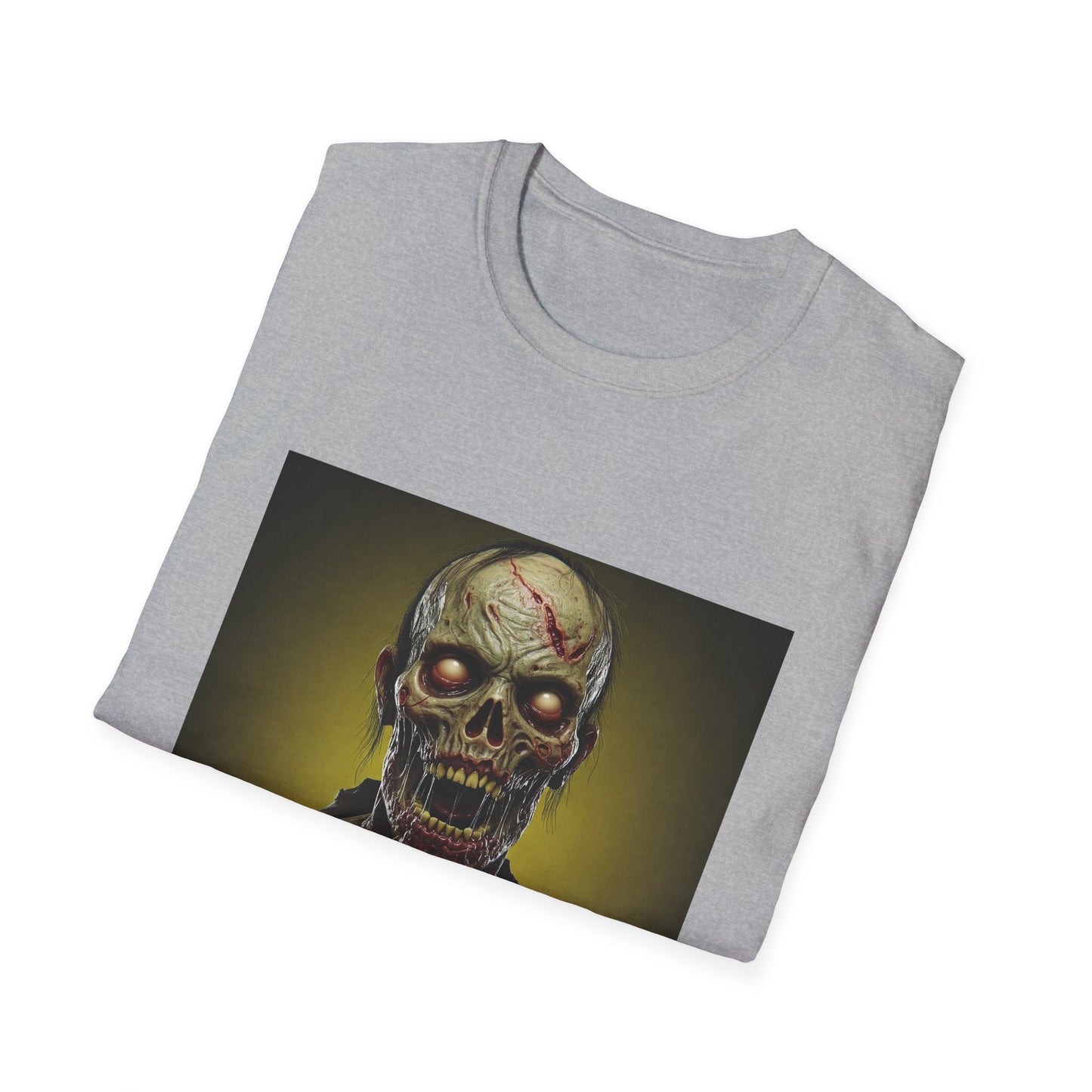 Apocalyptic Portrait Tee, bold, decaying zombie graphic