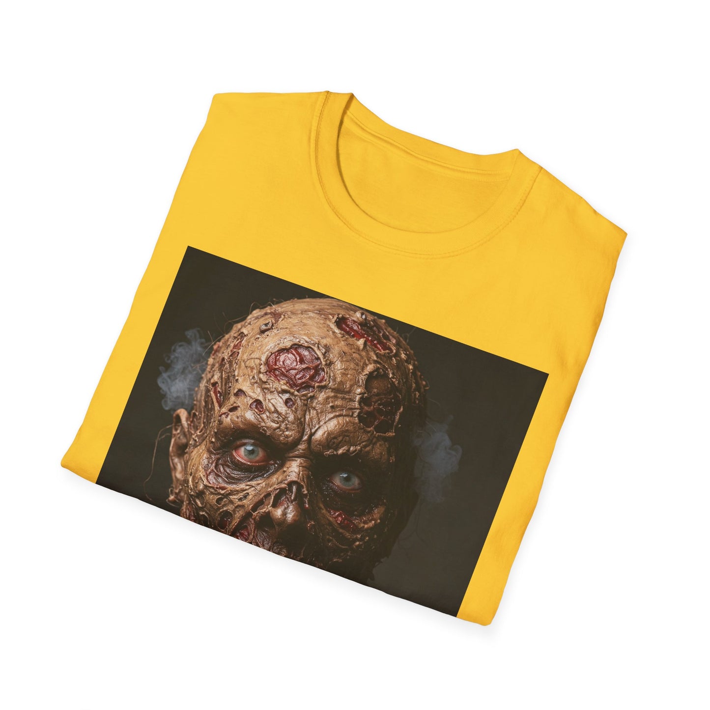 Apocalyptic Portrait Tee, bold, decaying zombie graphic