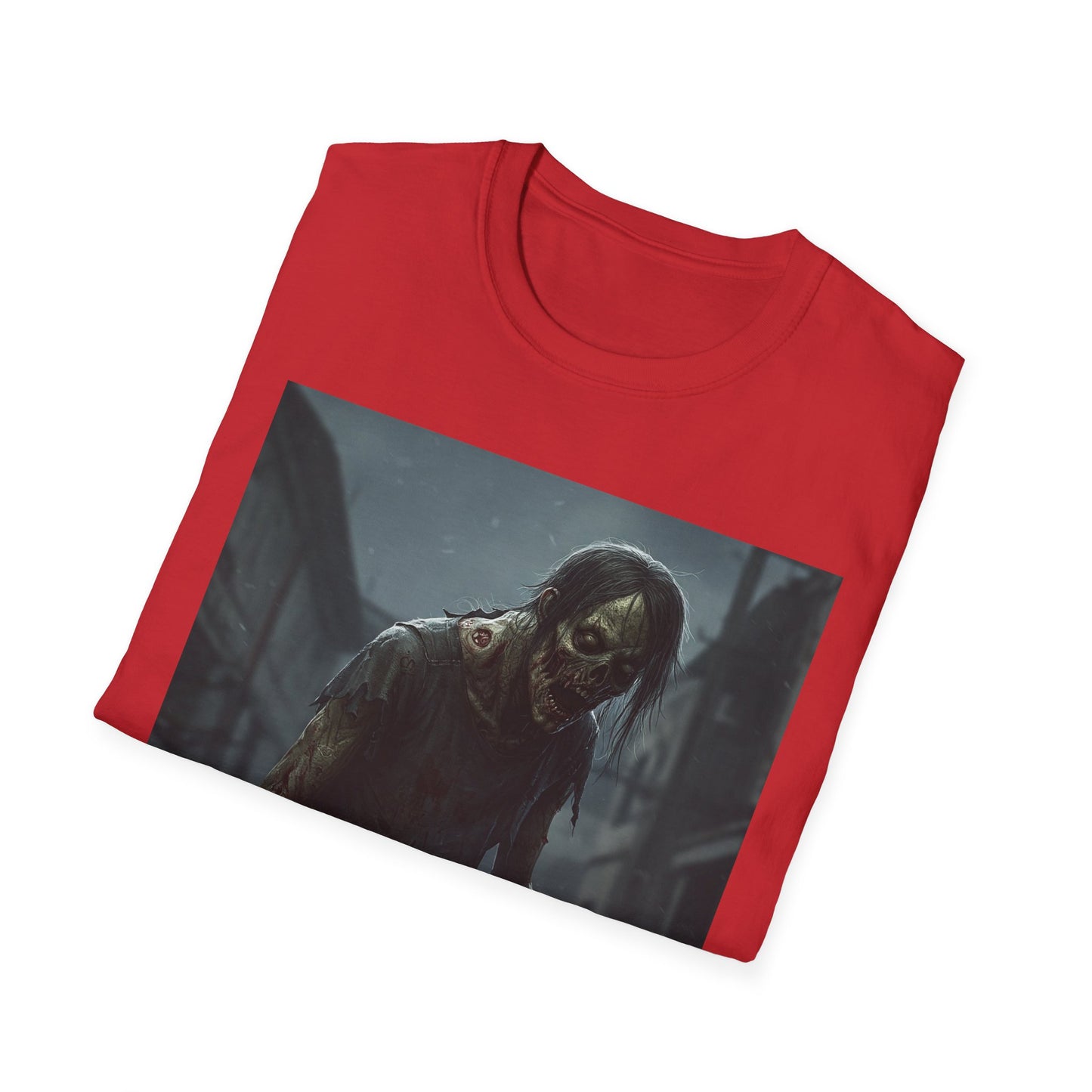 Apocalyptic Portrait Tee, bold, decaying zombie graphic