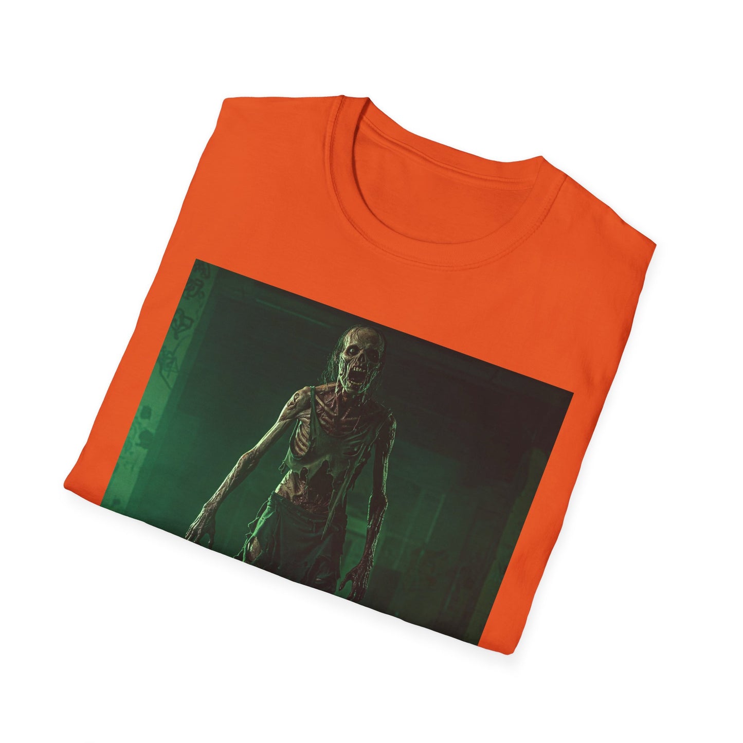 Apocalyptic Portrait Tee, bold, decaying zombie graphic