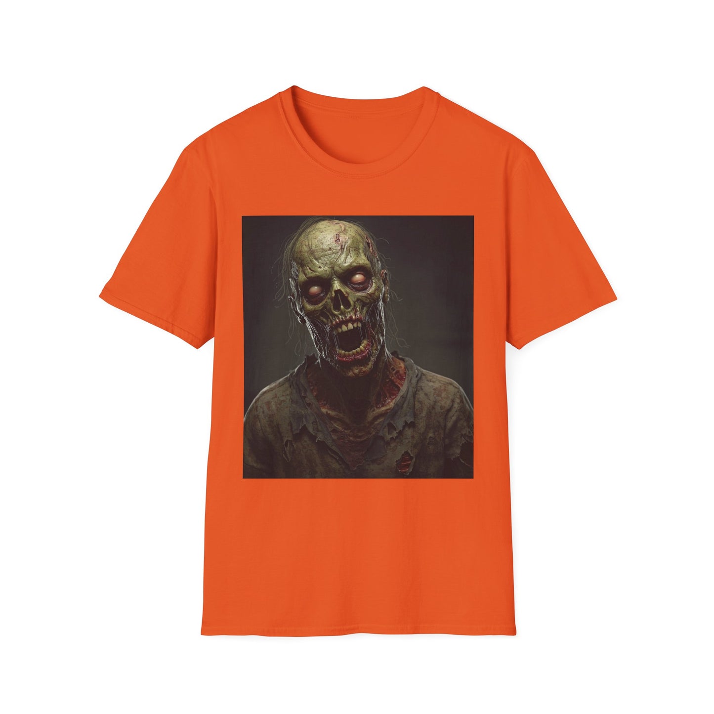 Apocalyptic Portrait Tee, bold, decaying zombie graphic