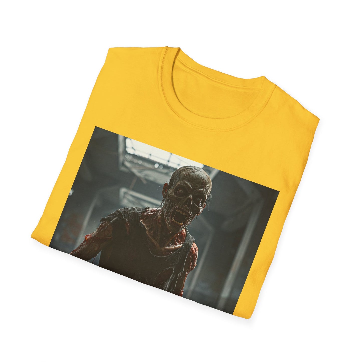 Apocalyptic Portrait Tee, bold, decaying zombie graphic