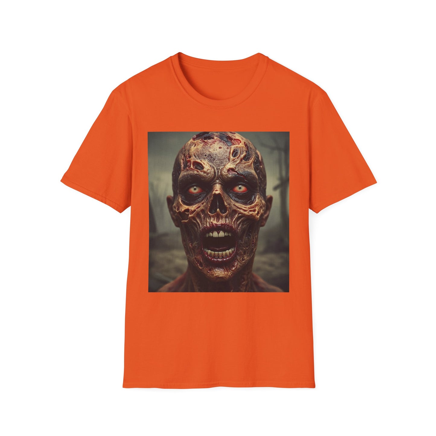 Apocalyptic Portrait Tee, bold, decaying zombie graphic